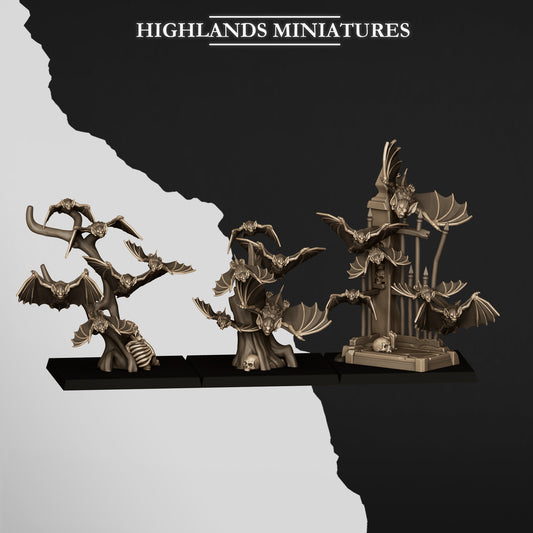 Miniatura Enjambre de Murciélagos Condes Vampiro resina 28mm sin pintar - Drakholm