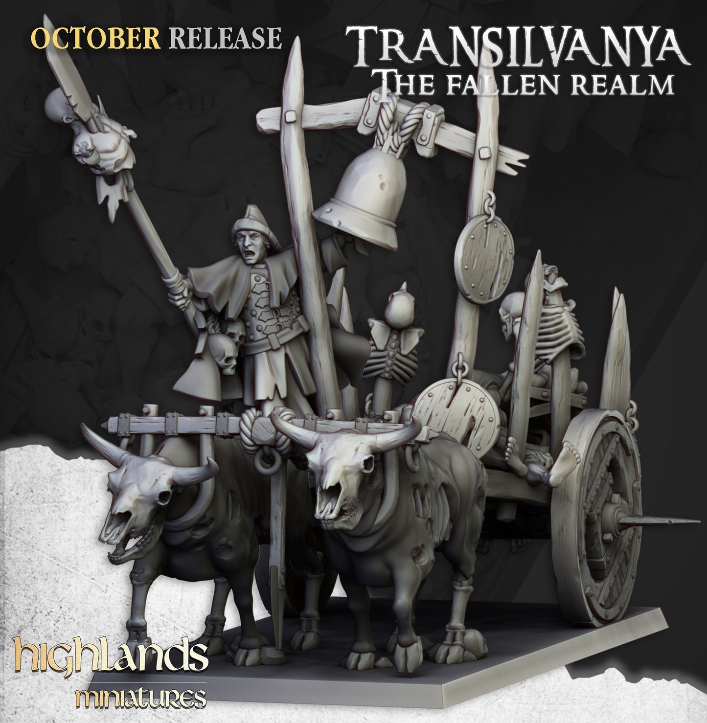 Miniatura Carro de Cadáveres Condes Vampiro resina 28mm sin pintar - Drakholm