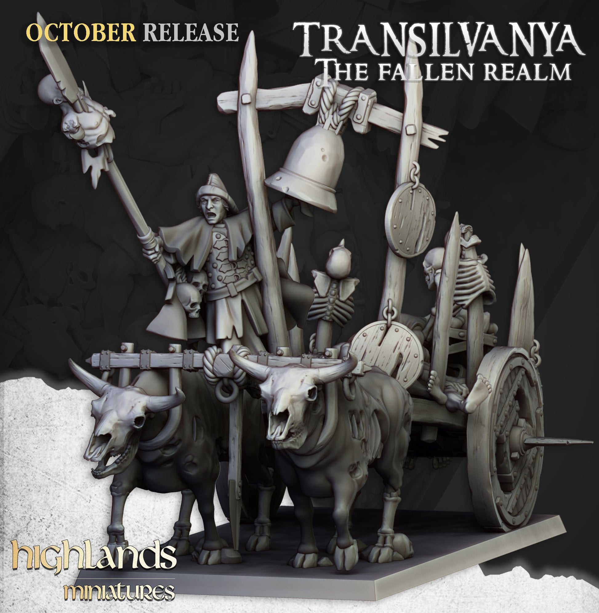 Miniatura Carro de Cadáveres Condes Vampiro resina 28mm sin pintar - Drakholm