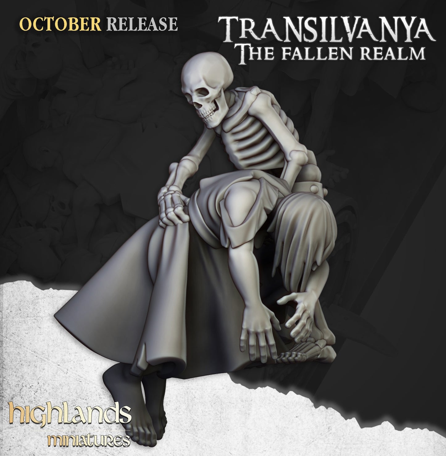 Miniatura Carro de Cadáveres Condes Vampiro resina 28mm sin pintar - Drakholm