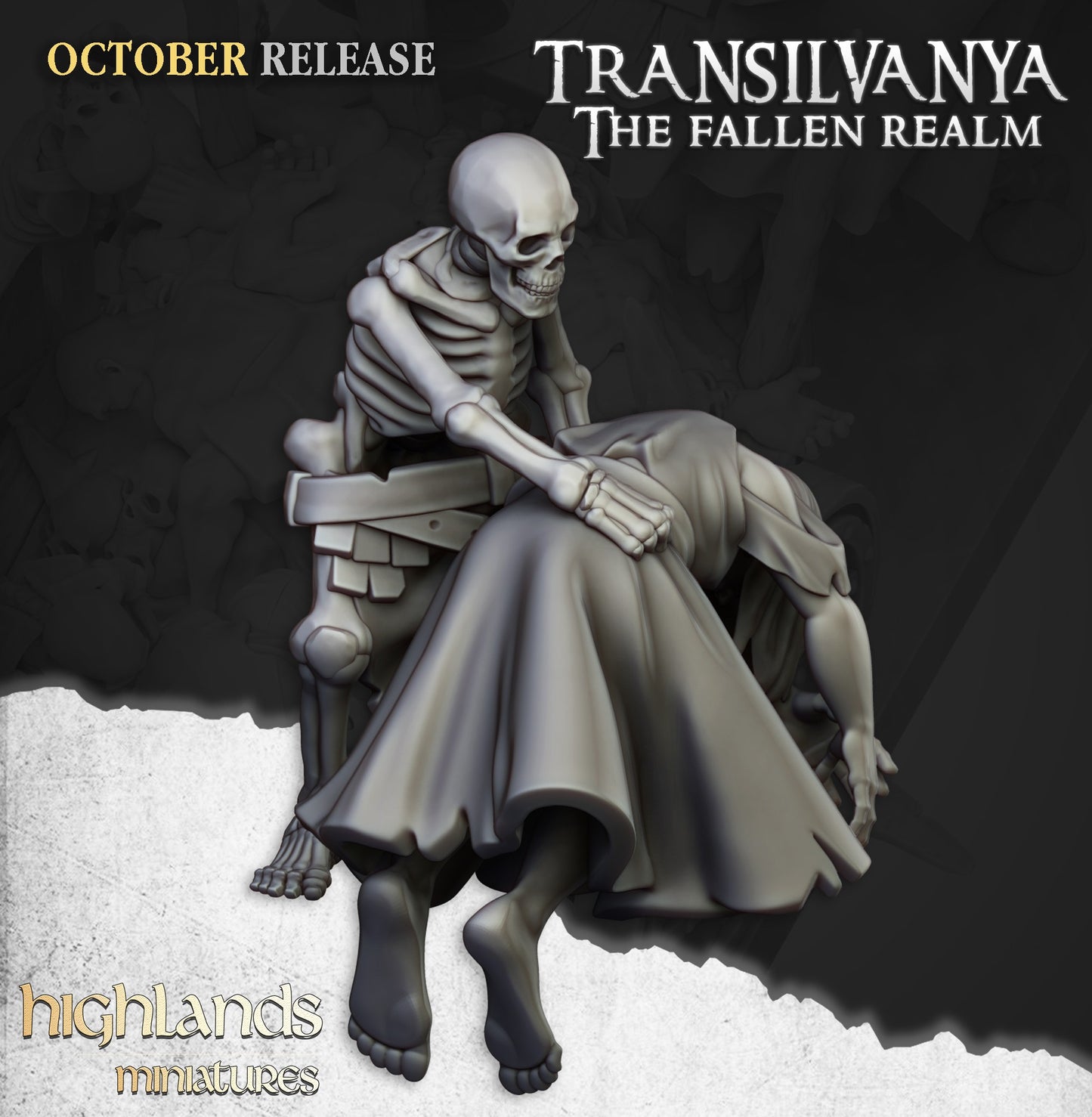 Miniatura Carro de Cadáveres Condes Vampiro resina 28mm sin pintar - Drakholm