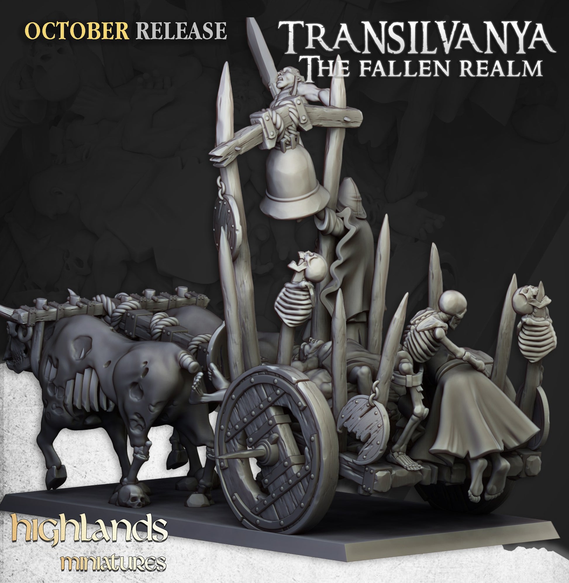 Miniatura Carro de Cadáveres Condes Vampiro resina 28mm sin pintar - Drakholm