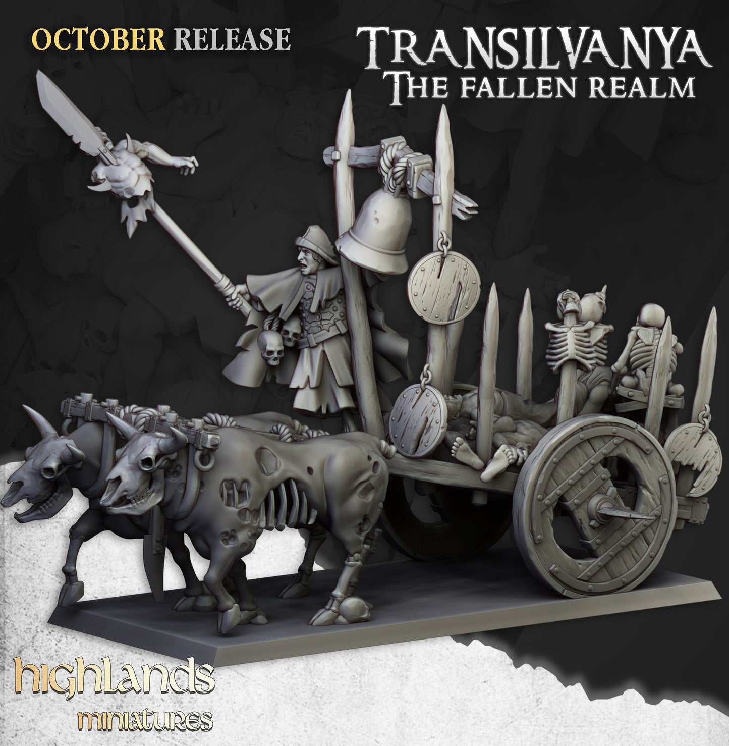 Miniatura Carro de Cadáveres Condes Vampiro resina 28mm sin pintar - Drakholm