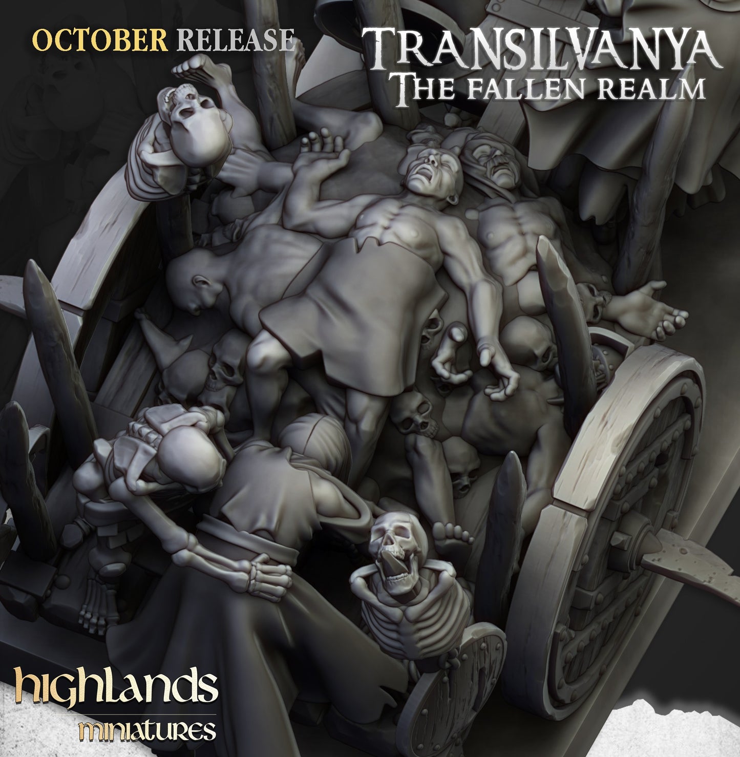 Miniatura Carro de Cadáveres Condes Vampiro resina 28mm sin pintar - Drakholm