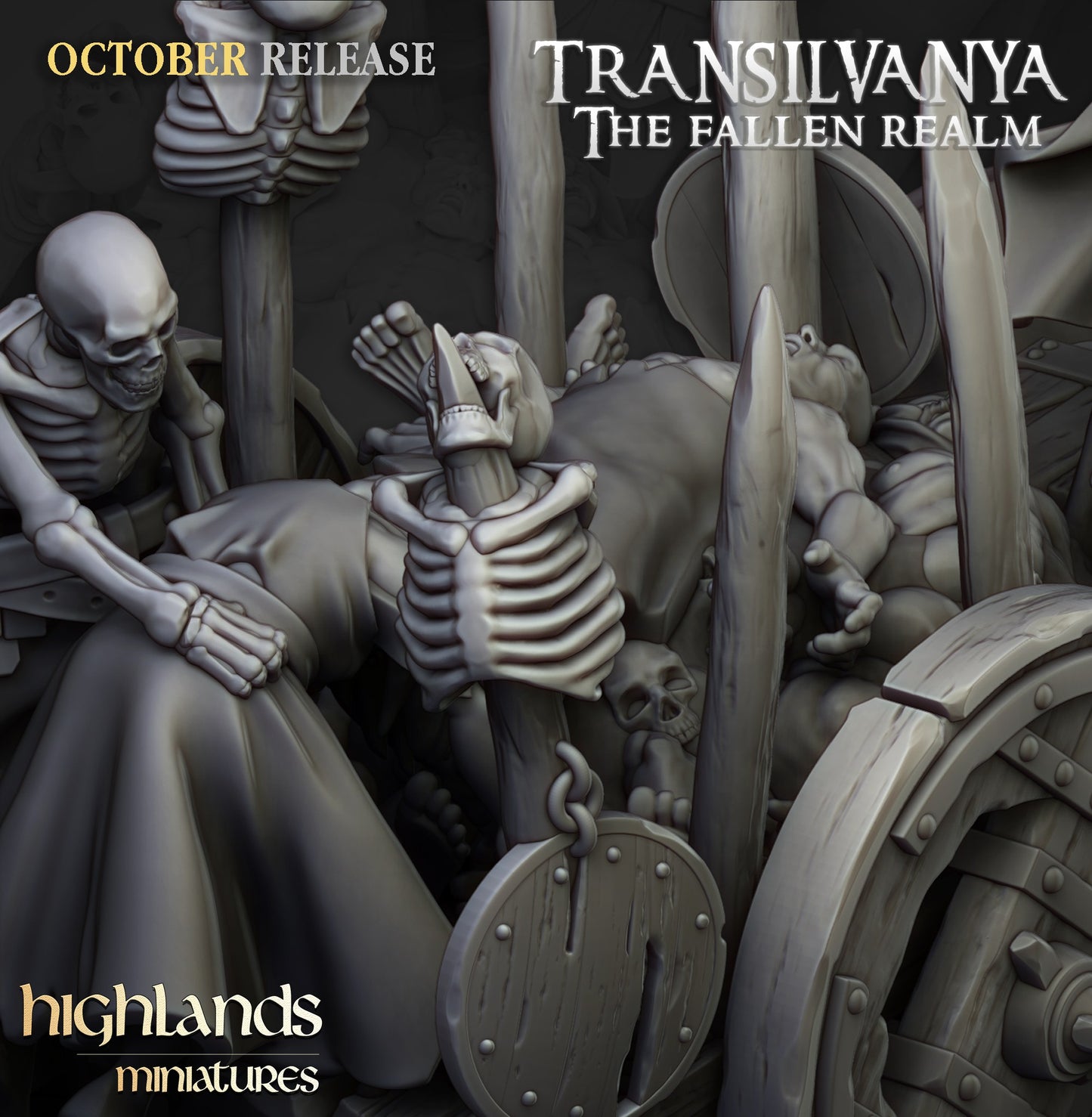 Miniatura Carro de Cadáveres Condes Vampiro resina 28mm sin pintar - Drakholm