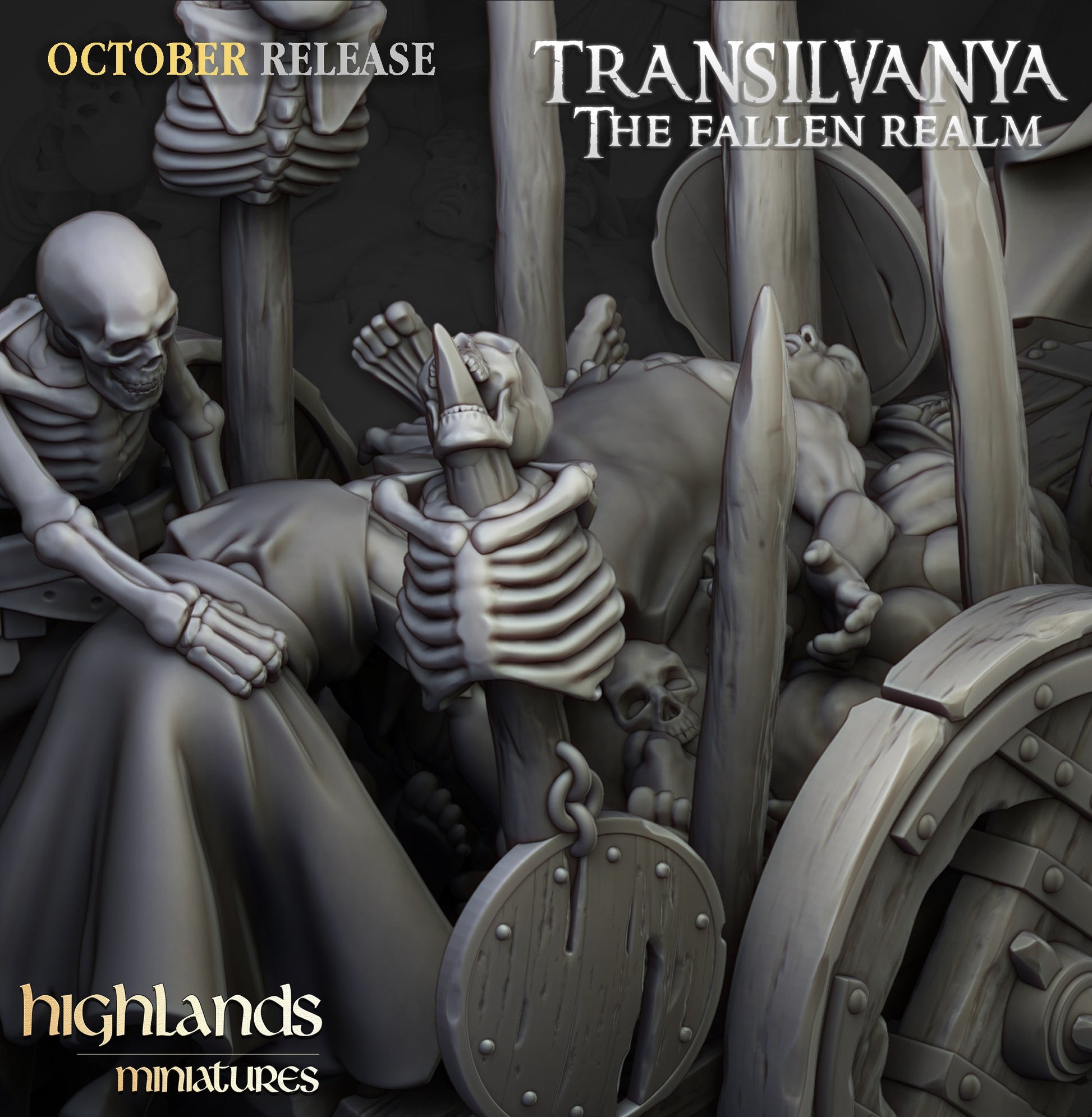 Miniatura Carro de Cadáveres Condes Vampiro resina 28mm sin pintar - Drakholm