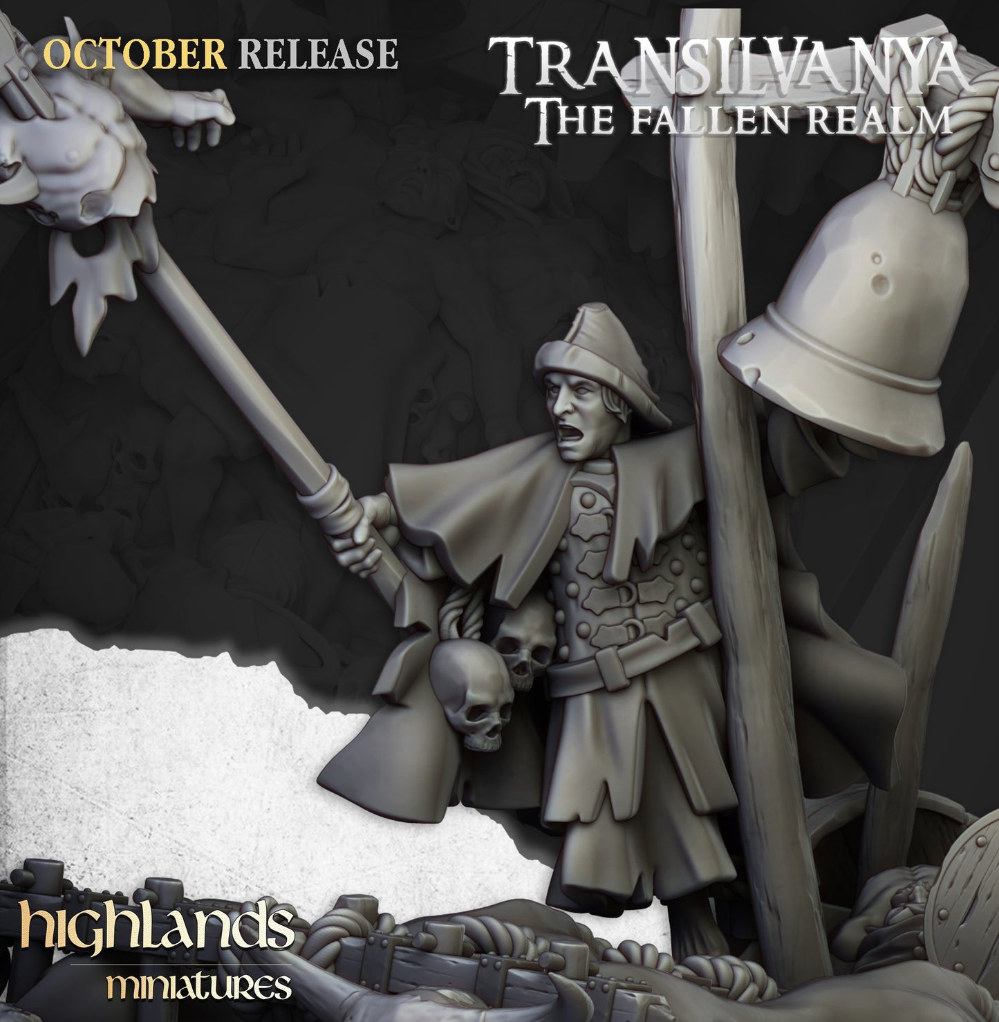 Miniatura Carro de Cadáveres Condes Vampiro resina 28mm sin pintar - Drakholm