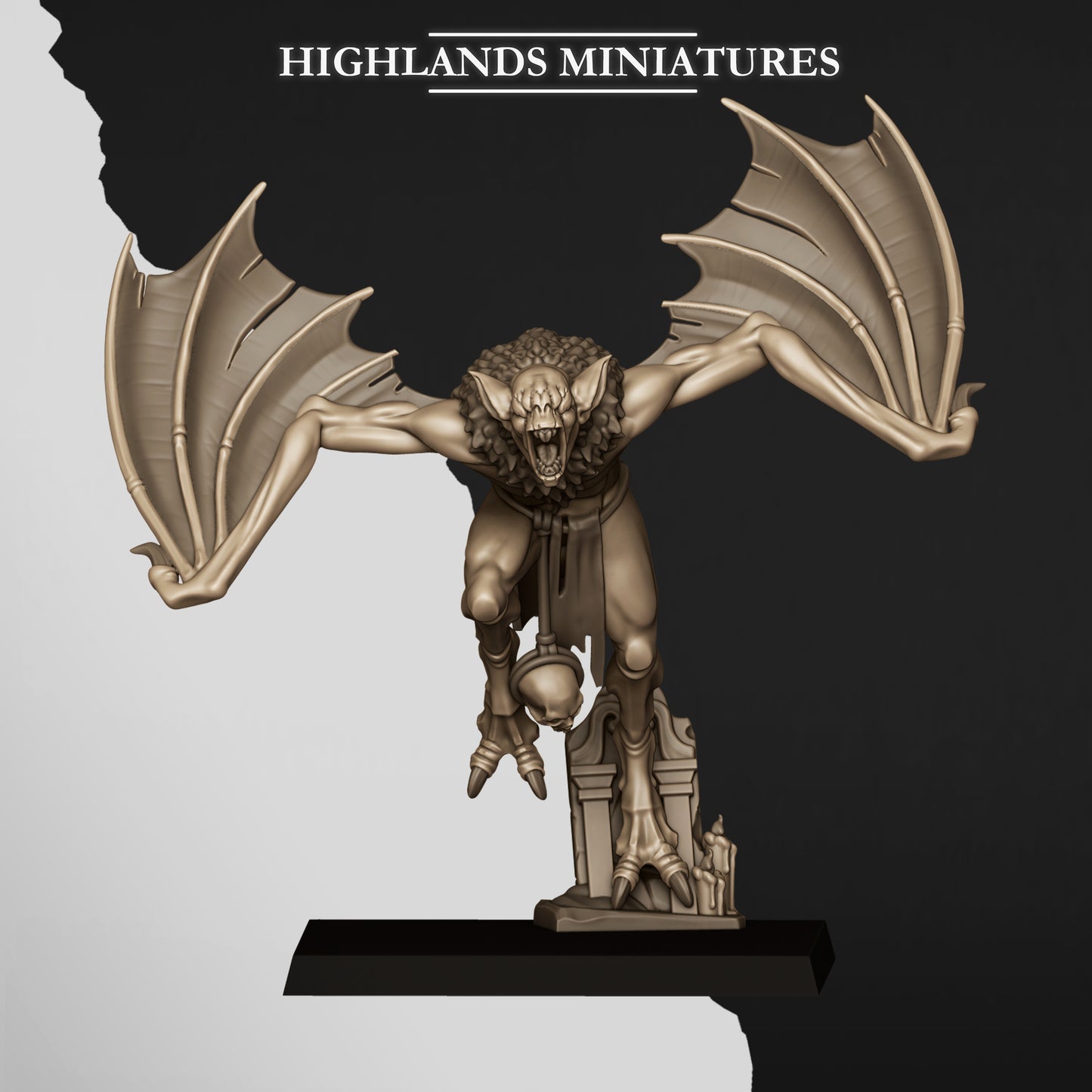 Miniatura Murciélagos de Cripta Condes Vampiro resina 28mm sin pintar - Drakholm