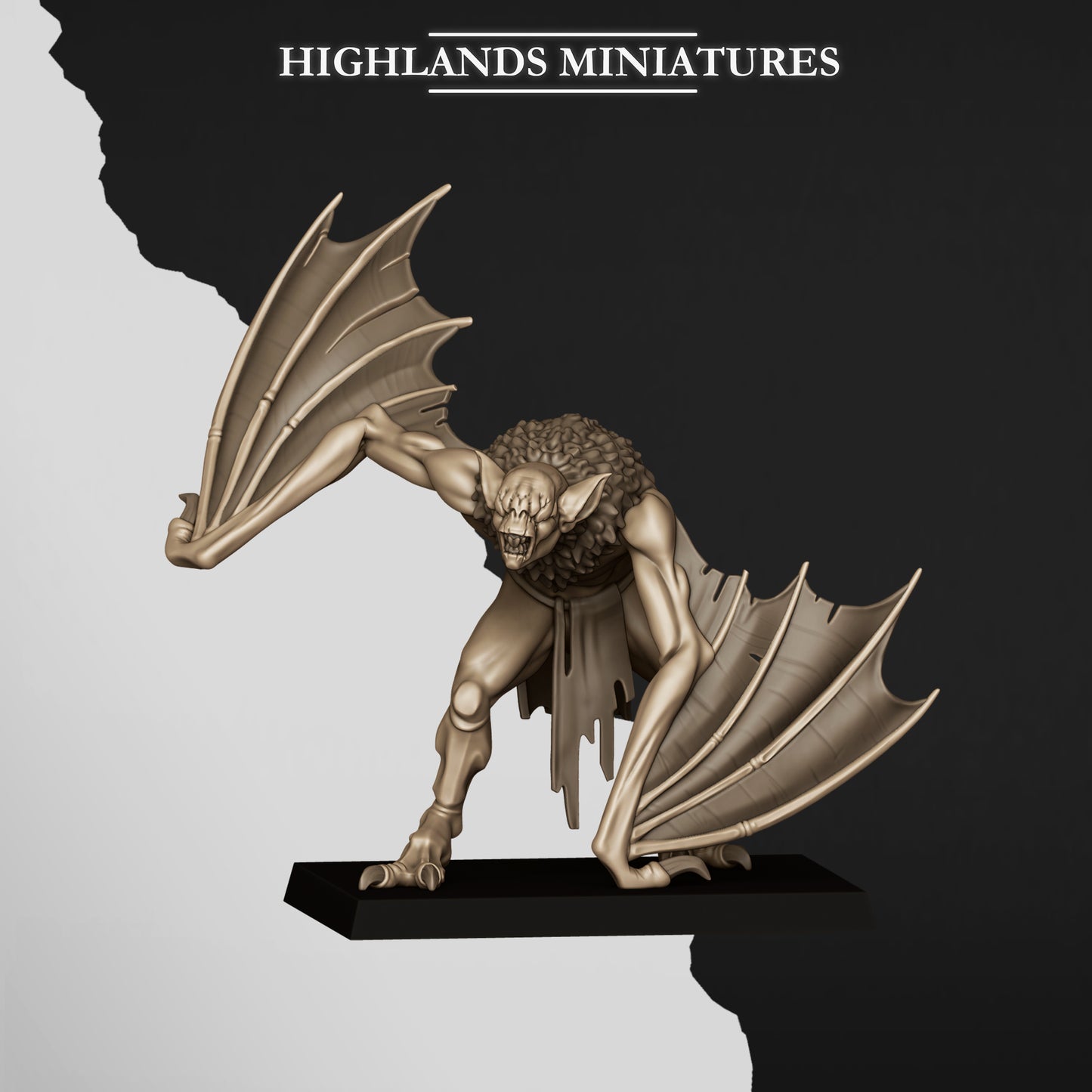 Miniatura Murciélagos de Cripta Condes Vampiro resina 28mm sin pintar - Drakholm