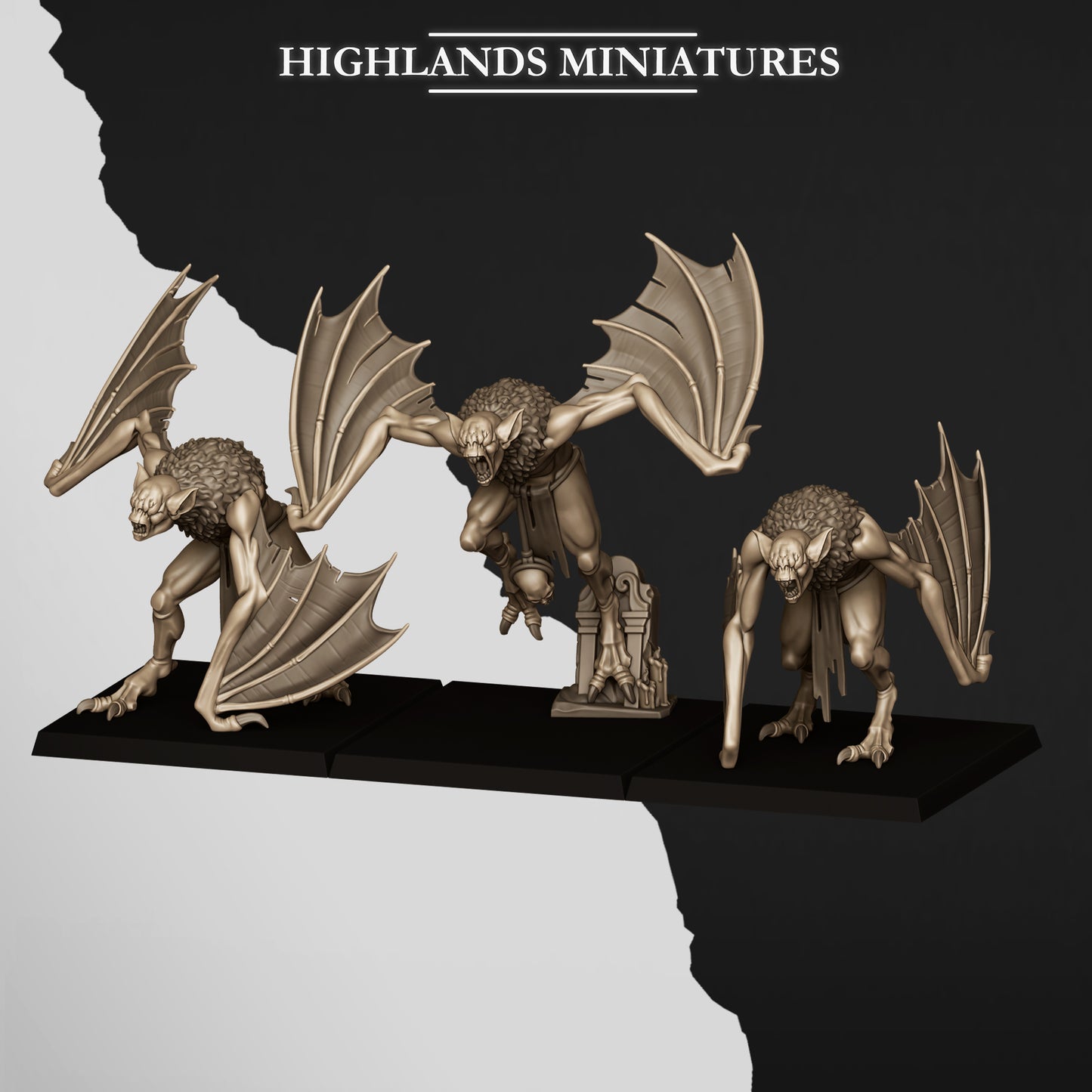 Miniatura Murciélagos de Cripta Condes Vampiro resina 28mm sin pintar - Drakholm