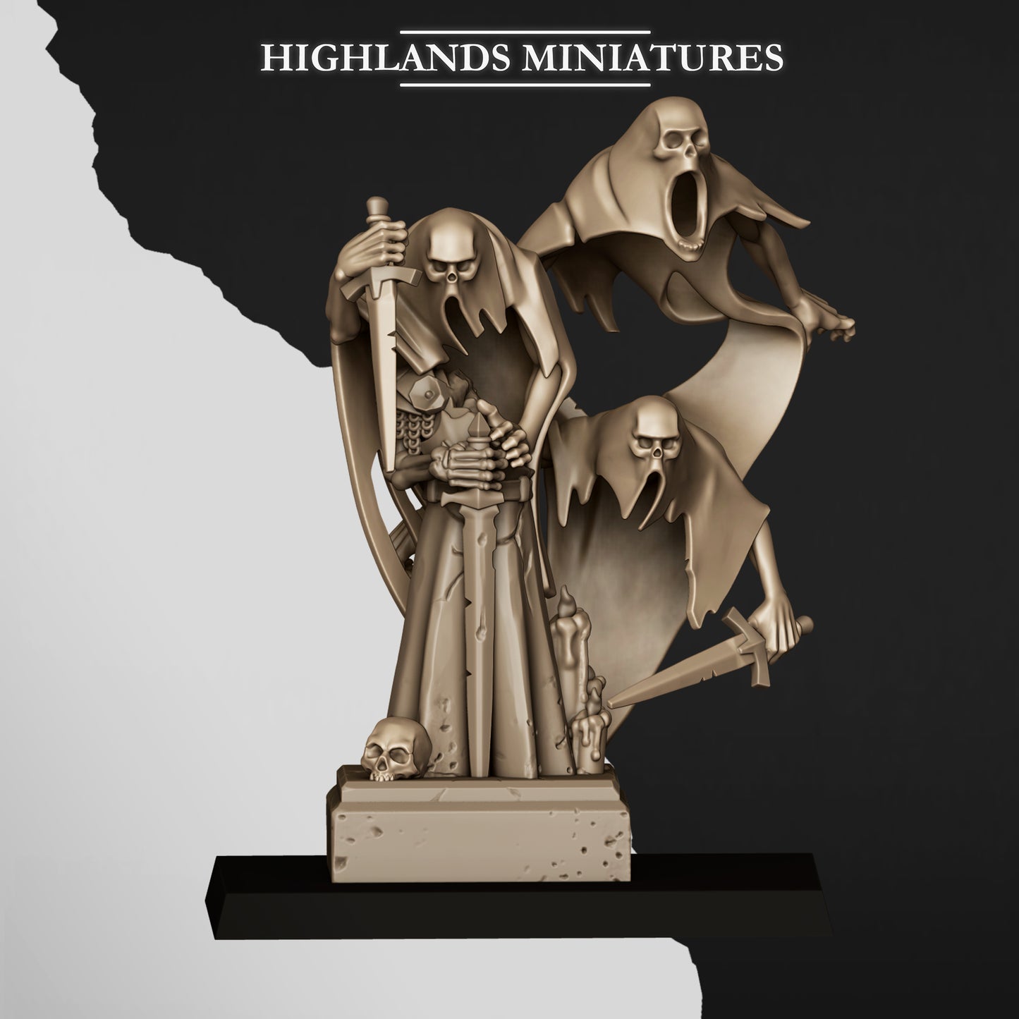 Miniatura Enjambre de Fantasmas Condes Vampiro resina 28mm sin pintar - Drakholm