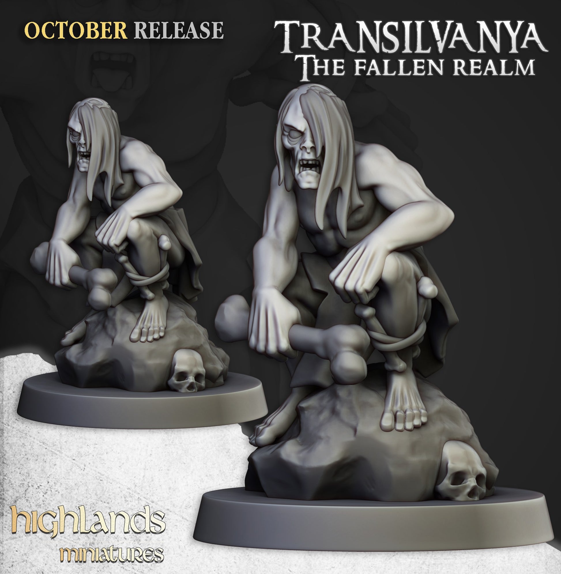 Miniatura Unidad de Necrófagos Condes Vampiro resina 28mm sin pintar - Drakholm