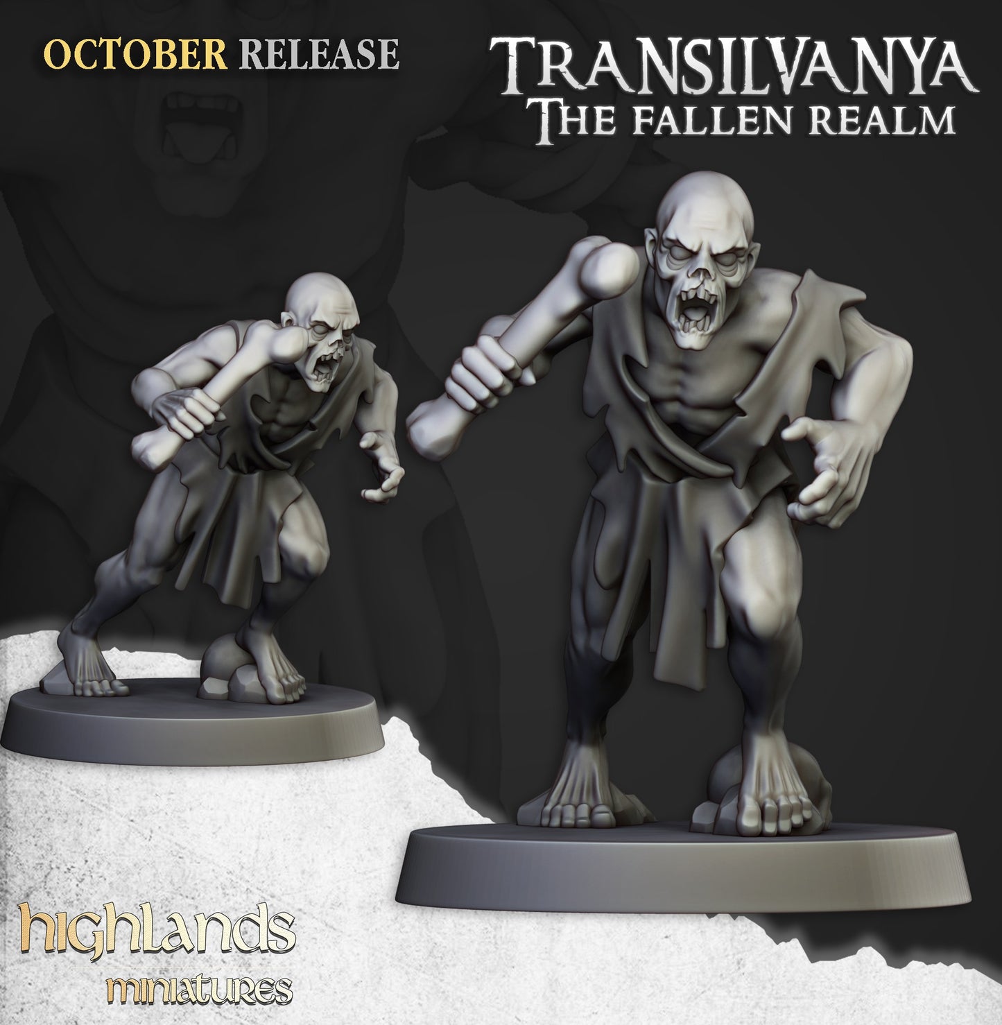 Miniatura Unidad de Necrófagos Condes Vampiro resina 28mm sin pintar - Drakholm