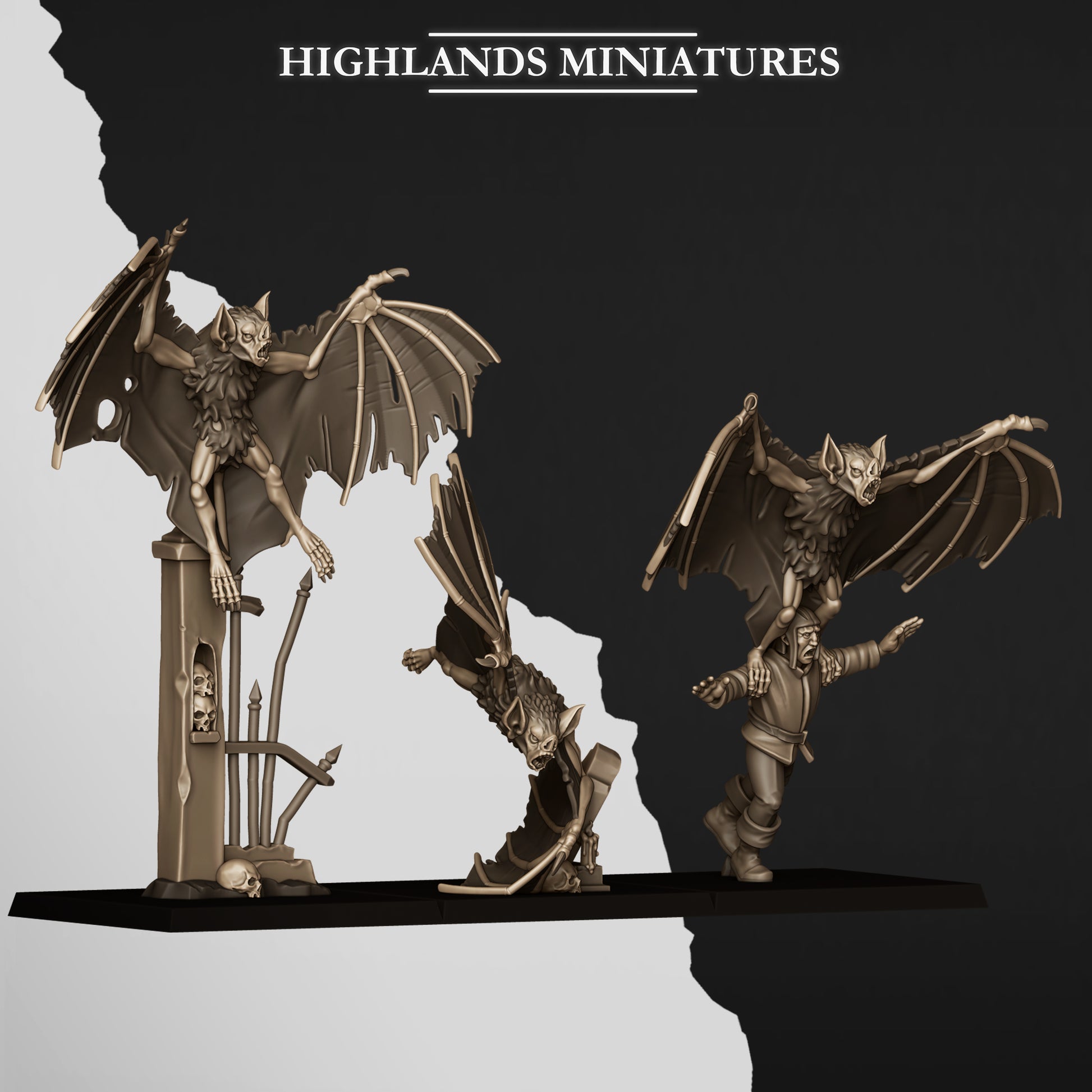 Miniatura Murciélagos Gigantes Condes Vampiro resina 28mm sin pintar - Drakholm