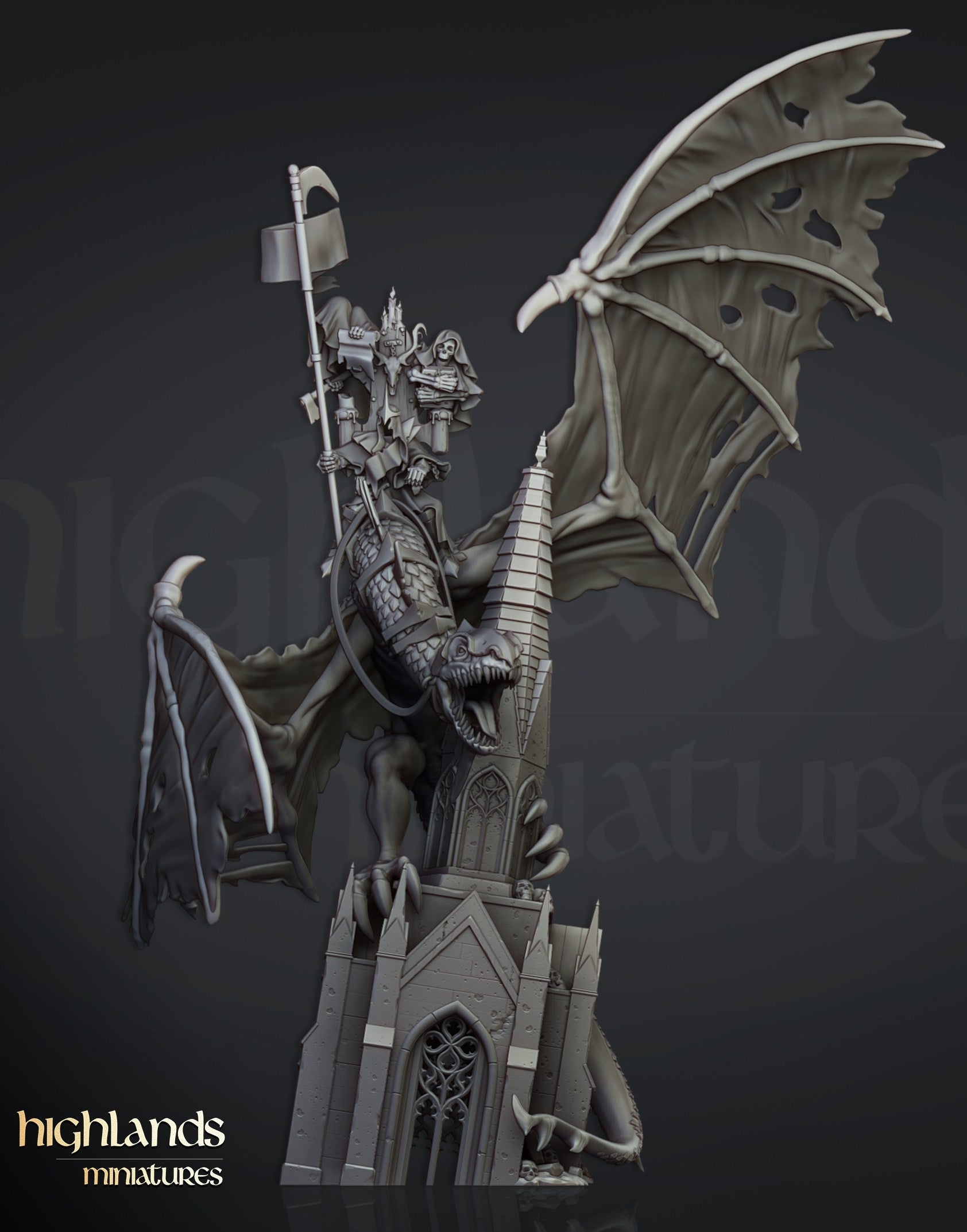 Miniatura Señor Nigromante Condes Vampiro resina 28mm sin pintar - Drakholm