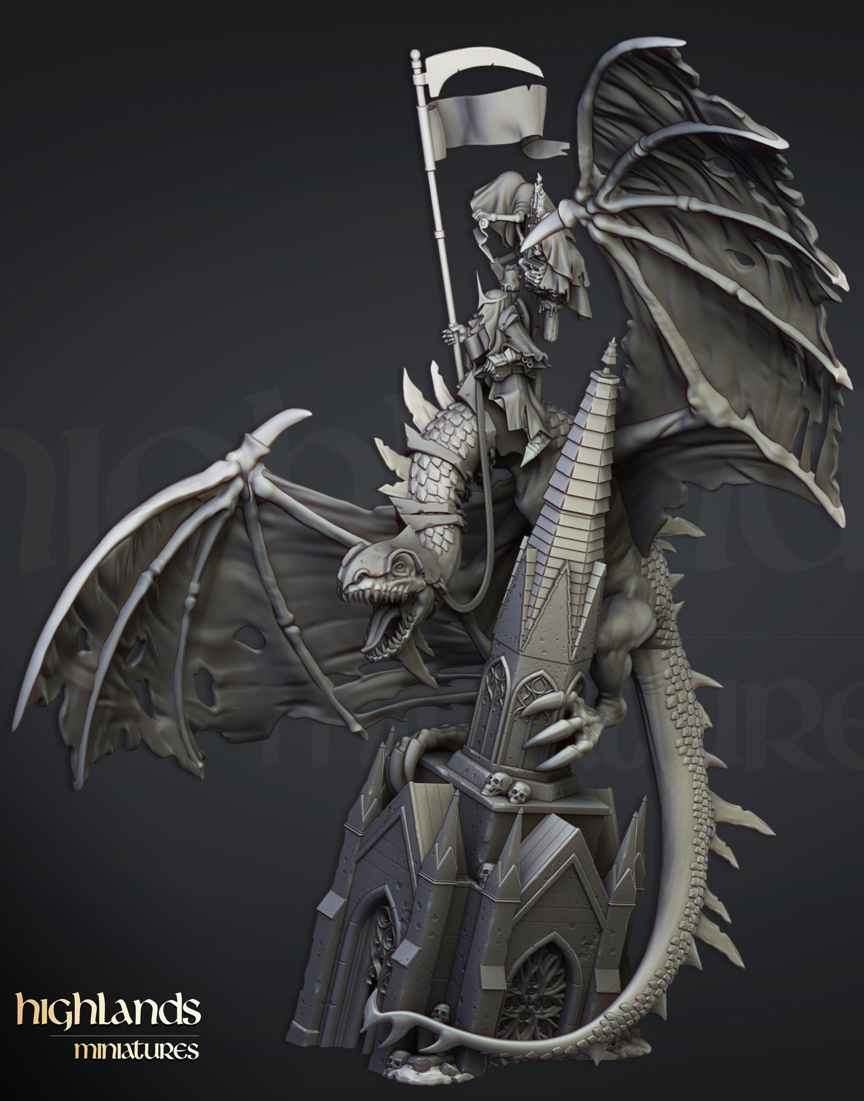 Miniatura Señor Nigromante Condes Vampiro resina 28mm sin pintar - Drakholm