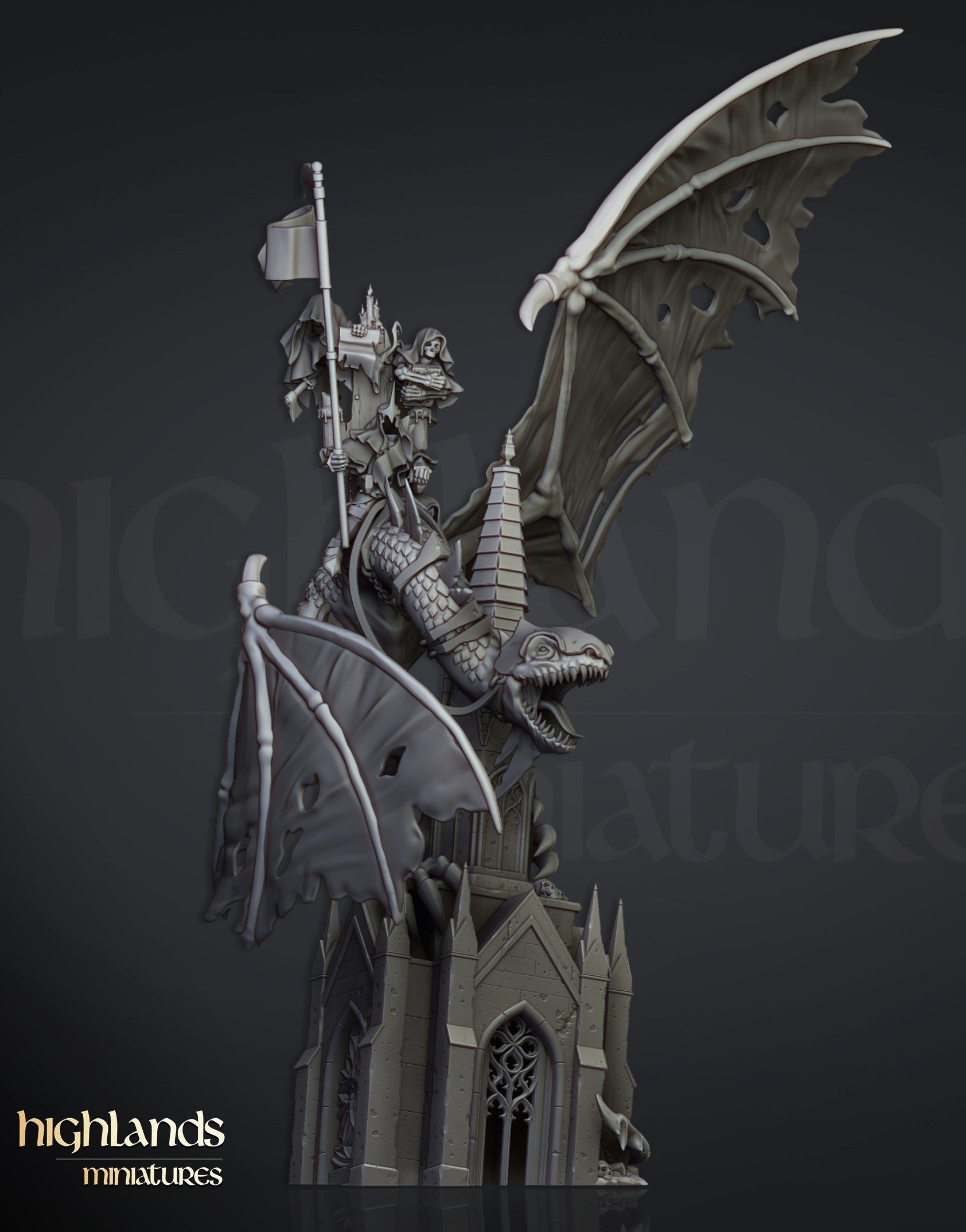 Miniatura Señor Nigromante Condes Vampiro resina 28mm sin pintar - Drakholm
