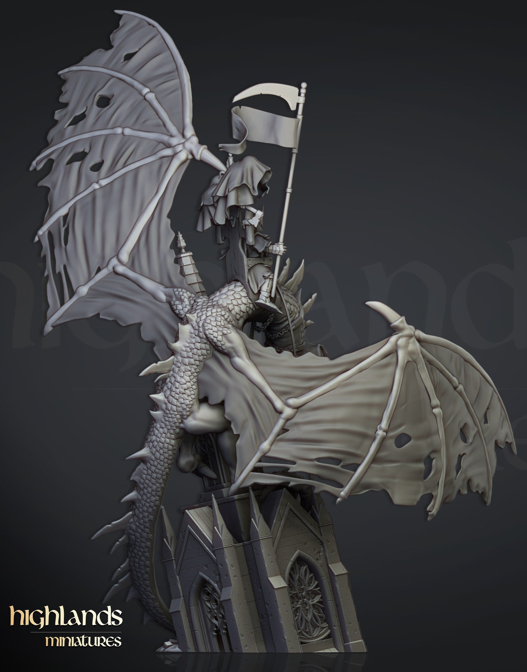 Miniatura Señor Nigromante Condes Vampiro resina 28mm sin pintar - Drakholm