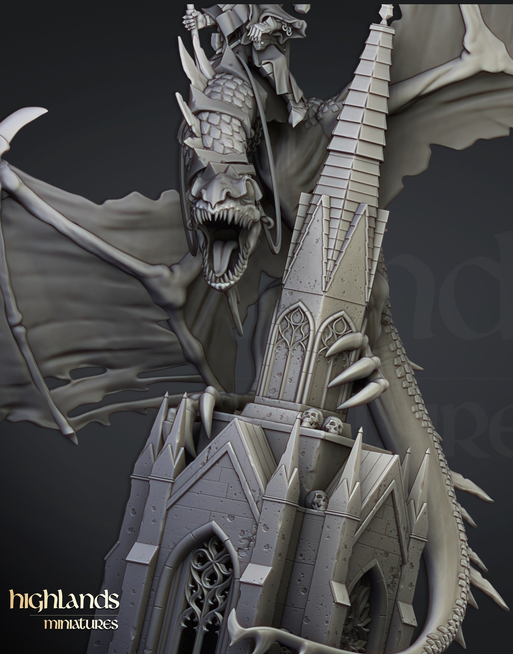 Miniatura Señor Nigromante Condes Vampiro resina 28mm sin pintar - Drakholm