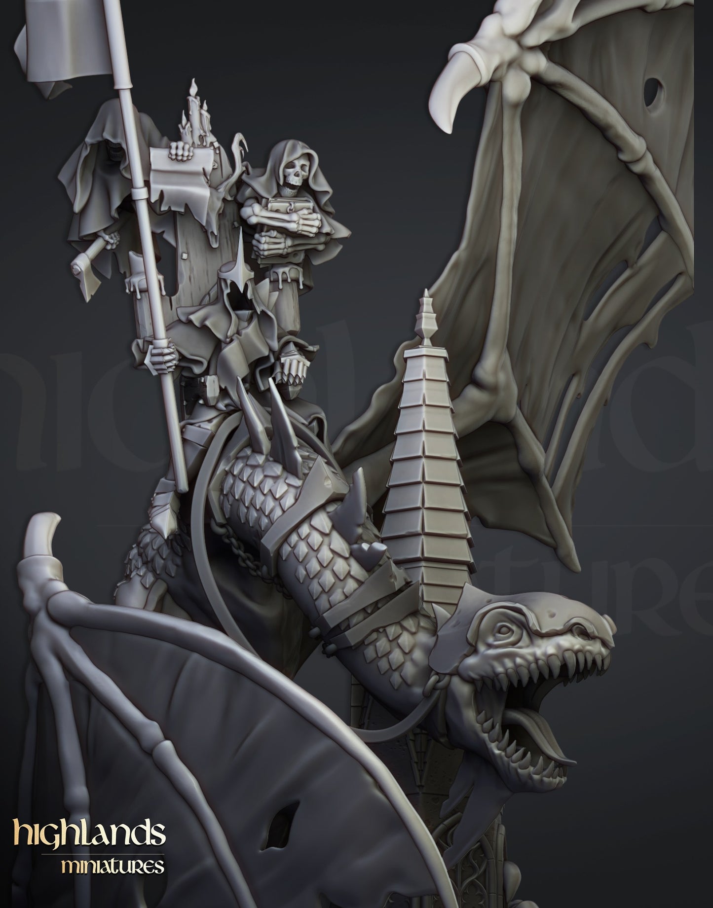 Miniatura Señor Nigromante Condes Vampiro resina 28mm sin pintar - Drakholm