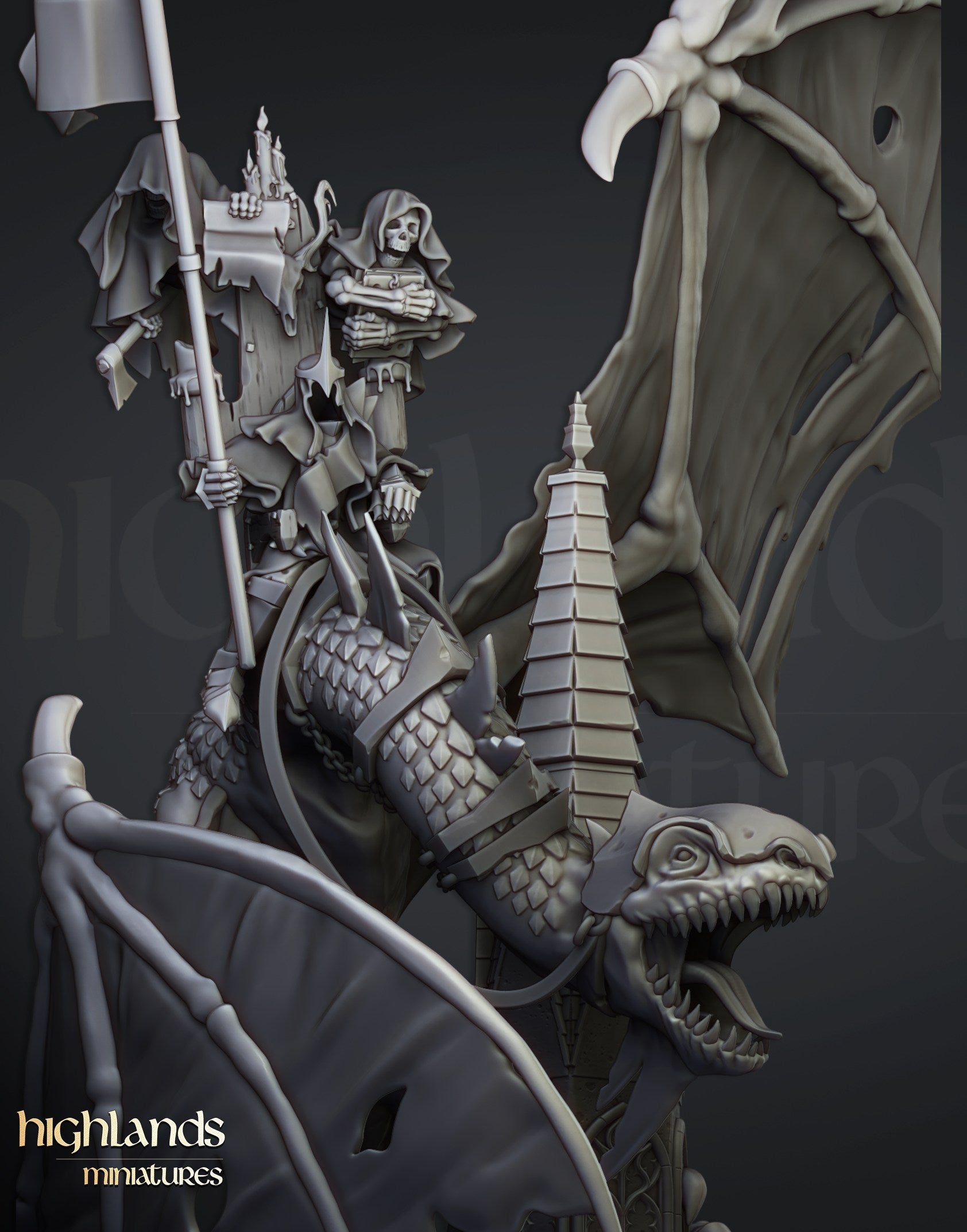 Miniatura Señor Nigromante Condes Vampiro resina 28mm sin pintar - Drakholm