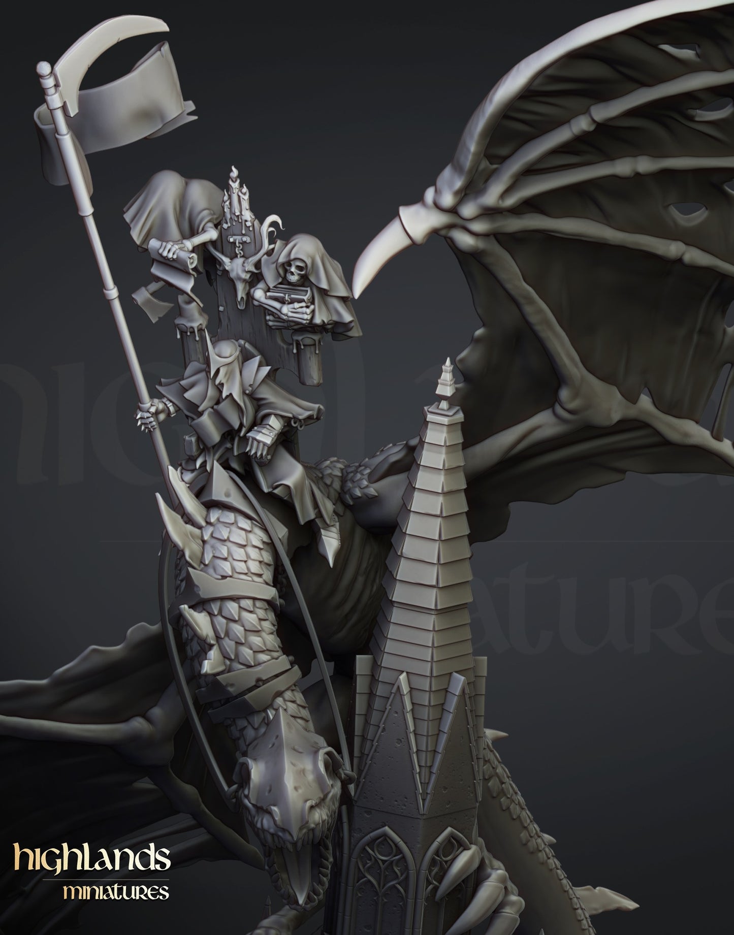 Miniatura Señor Nigromante Condes Vampiro resina 28mm sin pintar - Drakholm