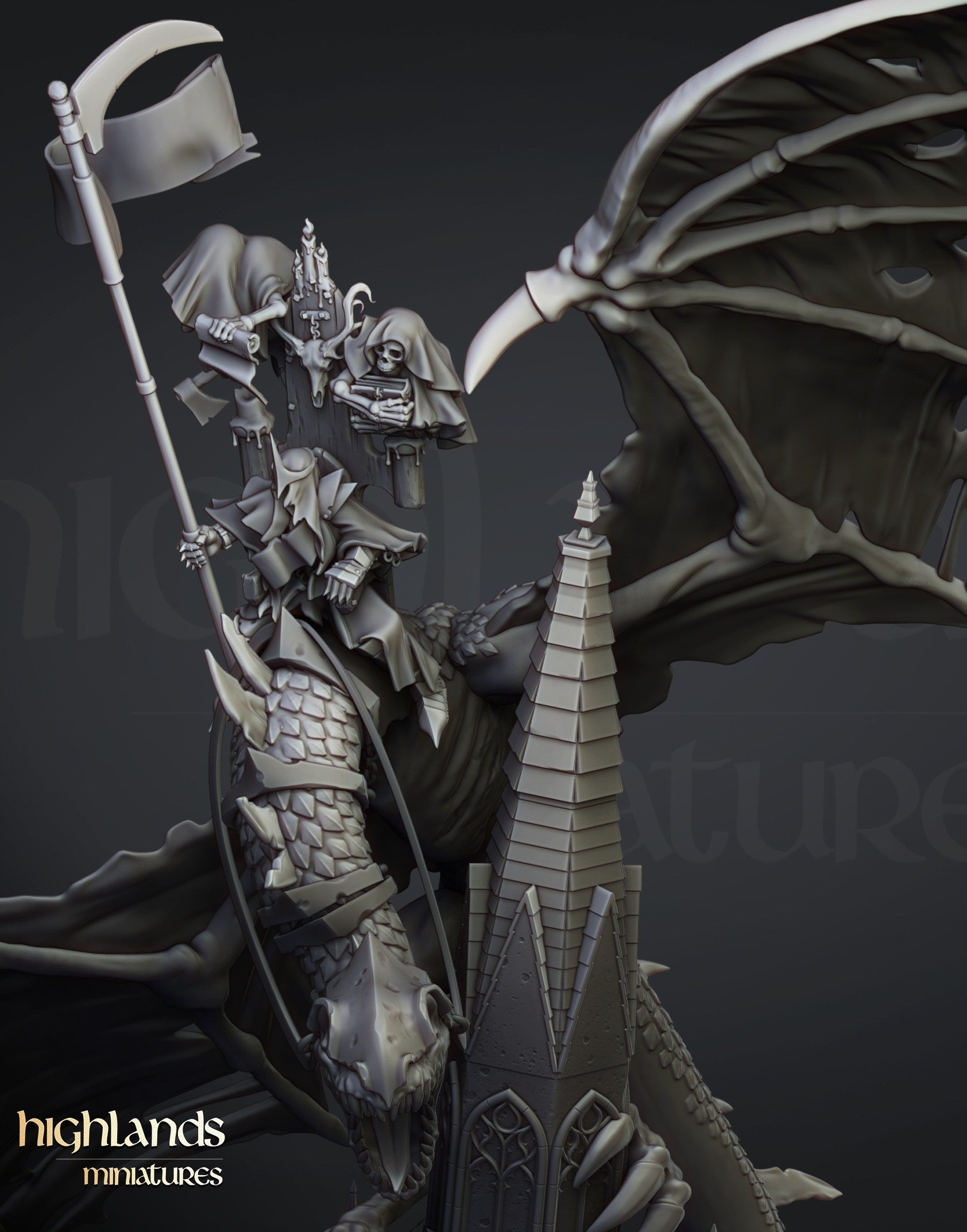 Miniatura Señor Nigromante Condes Vampiro resina 28mm sin pintar - Drakholm