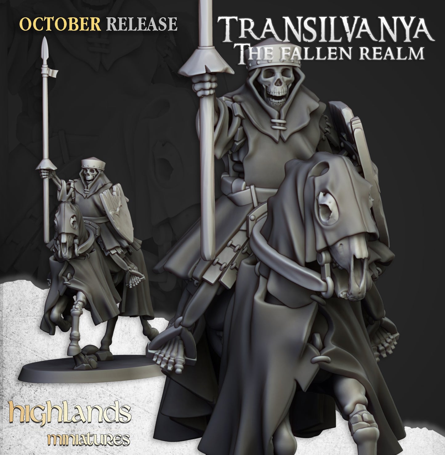 Miniatura Esqueletos Montados Condes Vampiro resina 28mm sin pintar - Drakholm