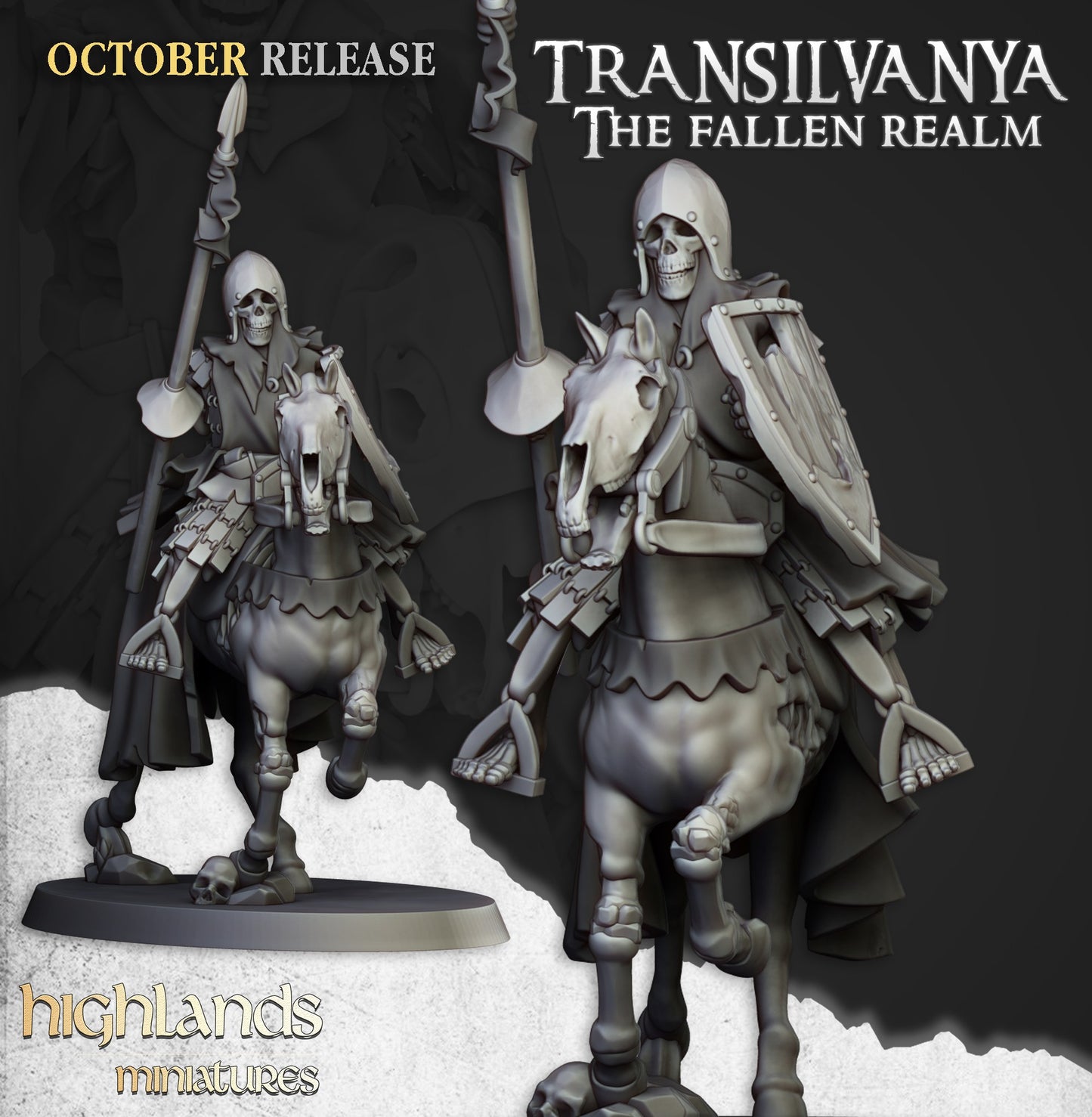 Miniatura Esqueletos Montados Condes Vampiro resina 28mm sin pintar - Drakholm