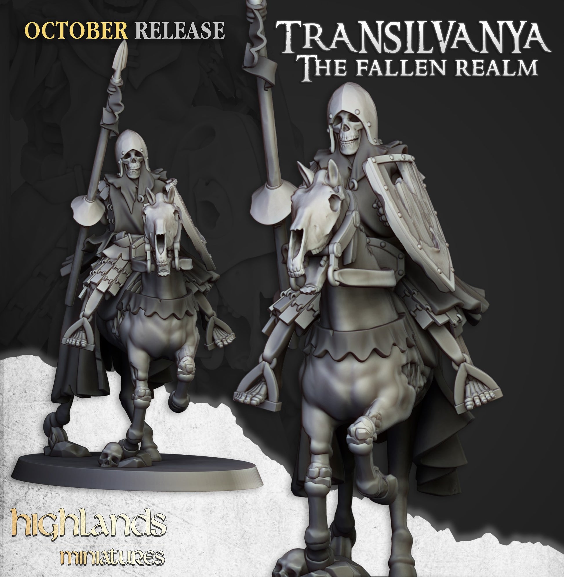 Miniatura Esqueletos Montados Condes Vampiro resina 28mm sin pintar - Drakholm