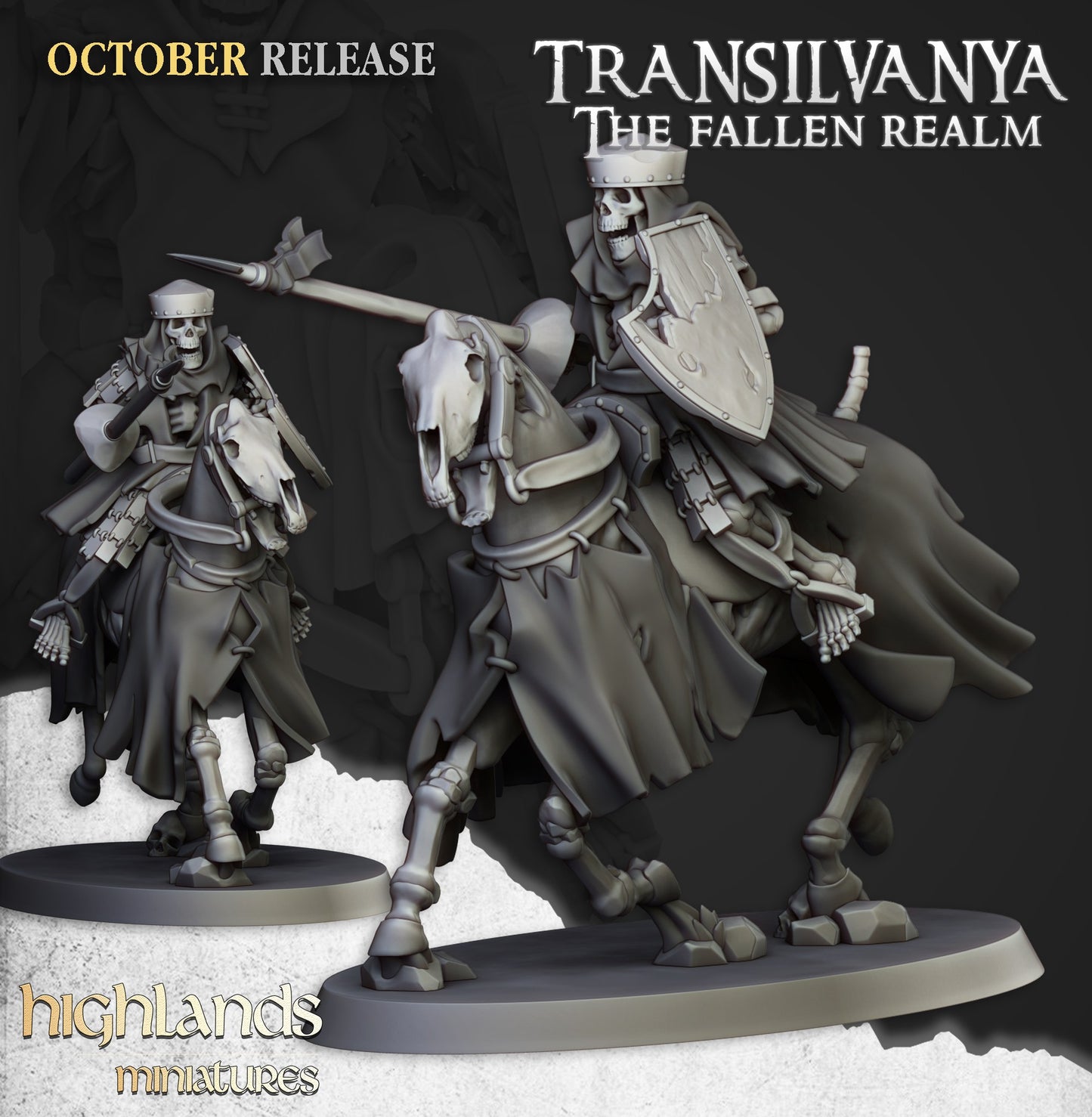 Miniatura Esqueletos Montados Condes Vampiro resina 28mm sin pintar - Drakholm