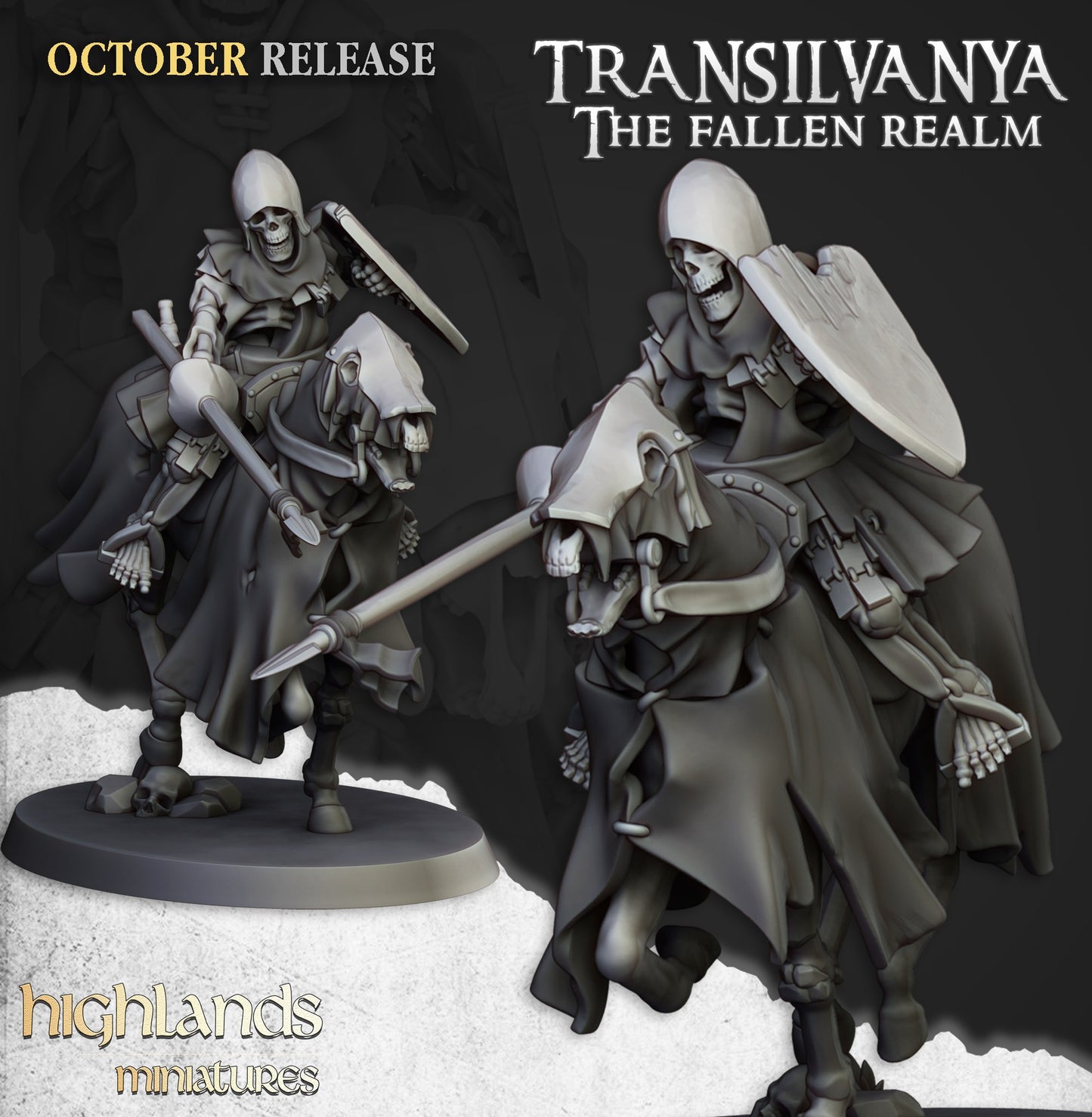 Miniatura Esqueletos Montados Condes Vampiro resina 28mm sin pintar - Drakholm