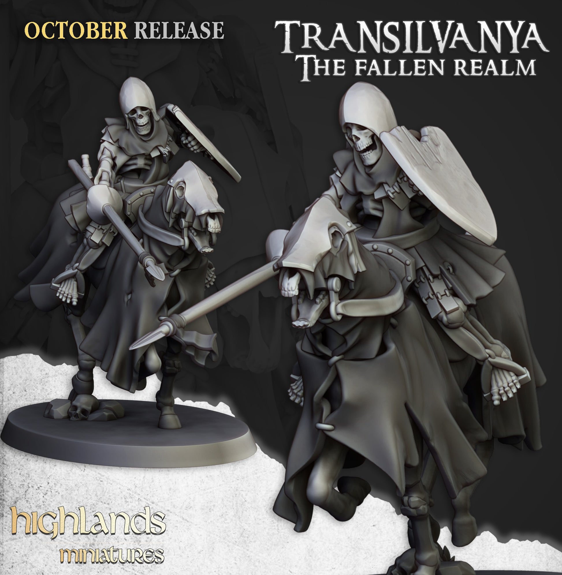 Miniatura Esqueletos Montados Condes Vampiro resina 28mm sin pintar - Drakholm