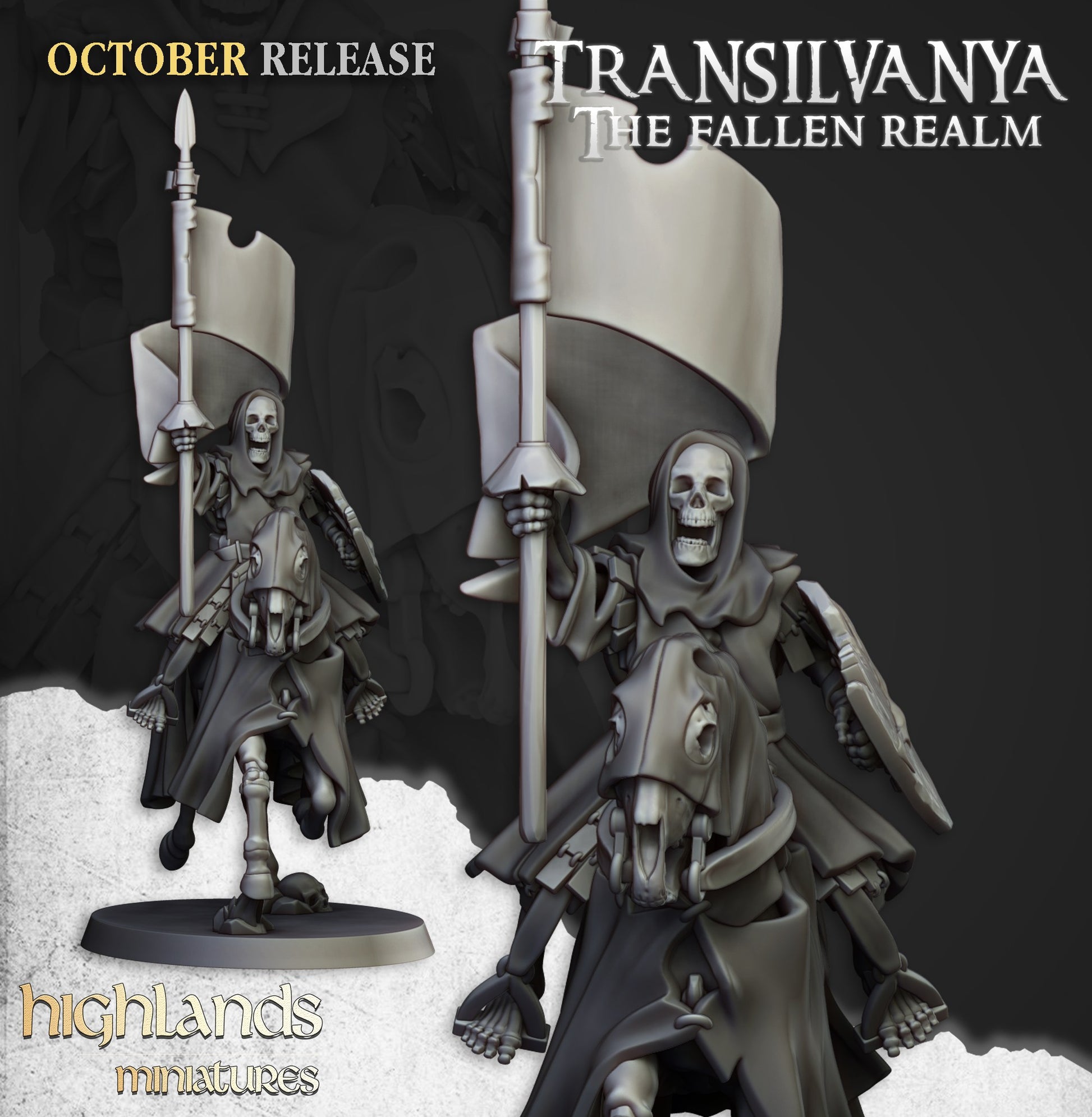 Miniatura Esqueletos Montados Condes Vampiro resina 28mm sin pintar - Drakholm