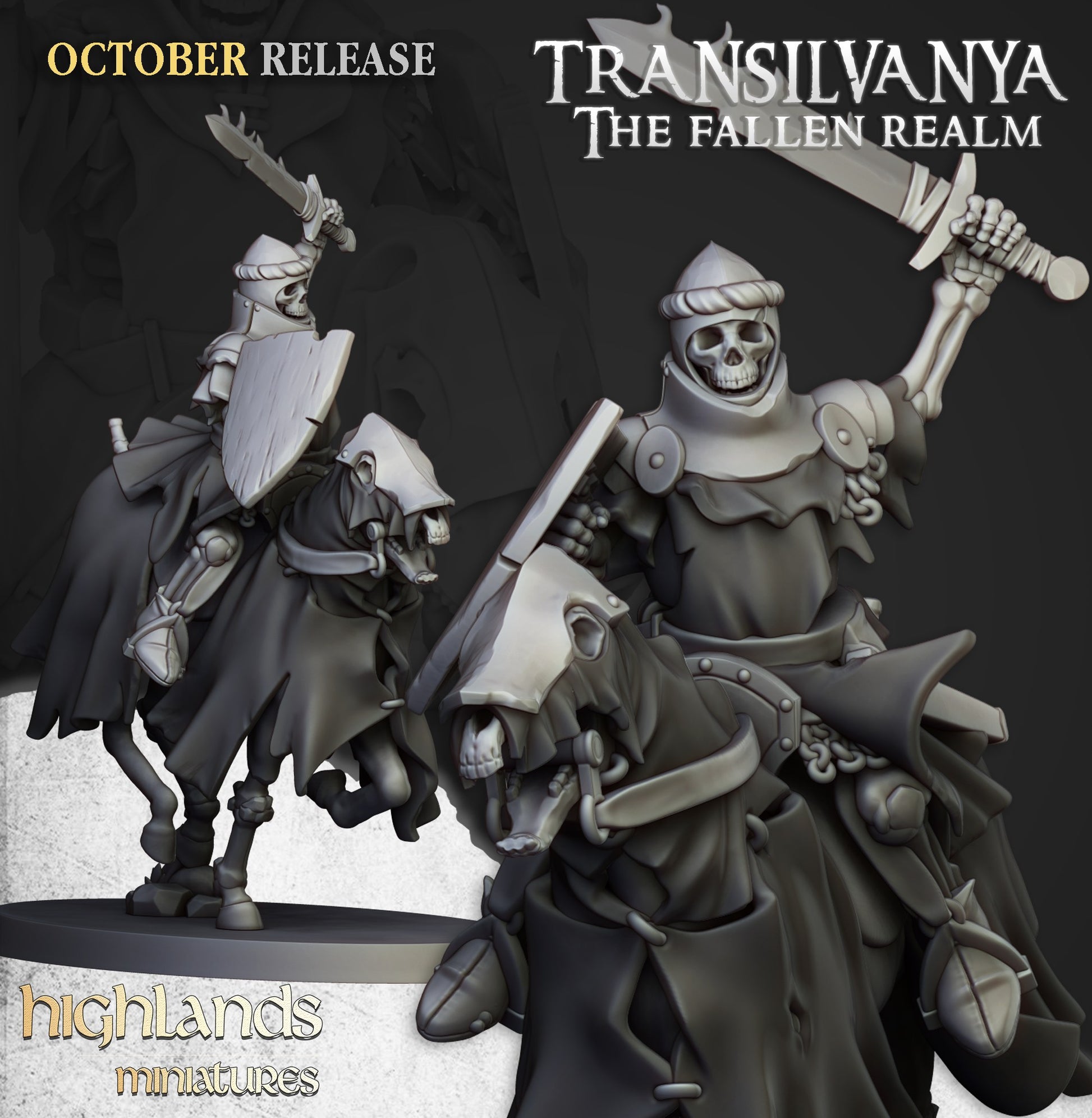 Miniatura Esqueletos Montados Condes Vampiro resina 28mm sin pintar - Drakholm