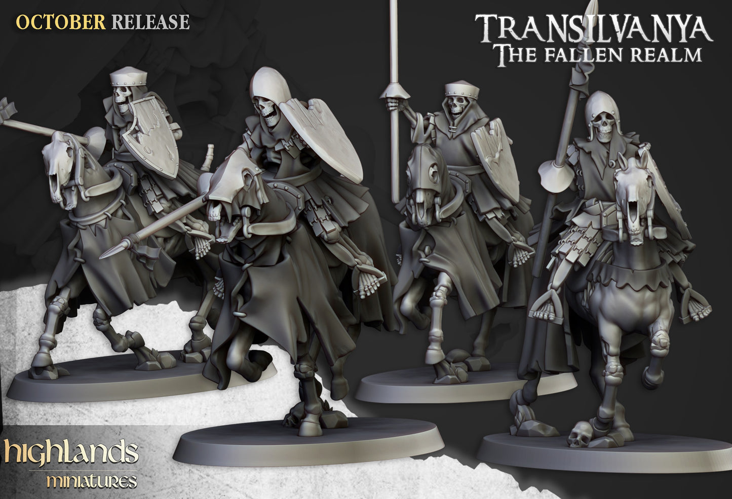 Miniatura Esqueletos Montados Condes Vampiro resina 28mm sin pintar - Drakholm
