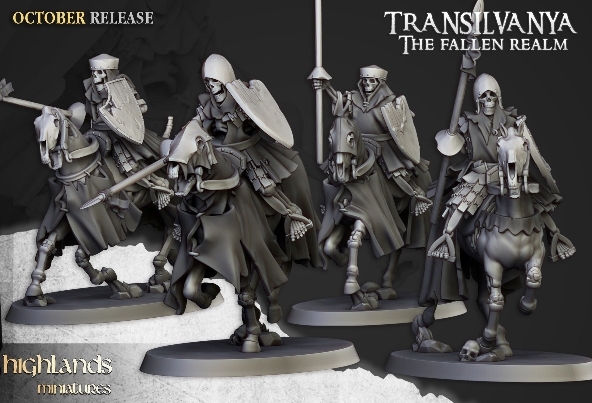 Miniatura Esqueletos Montados Condes Vampiro resina 28mm sin pintar - Drakholm