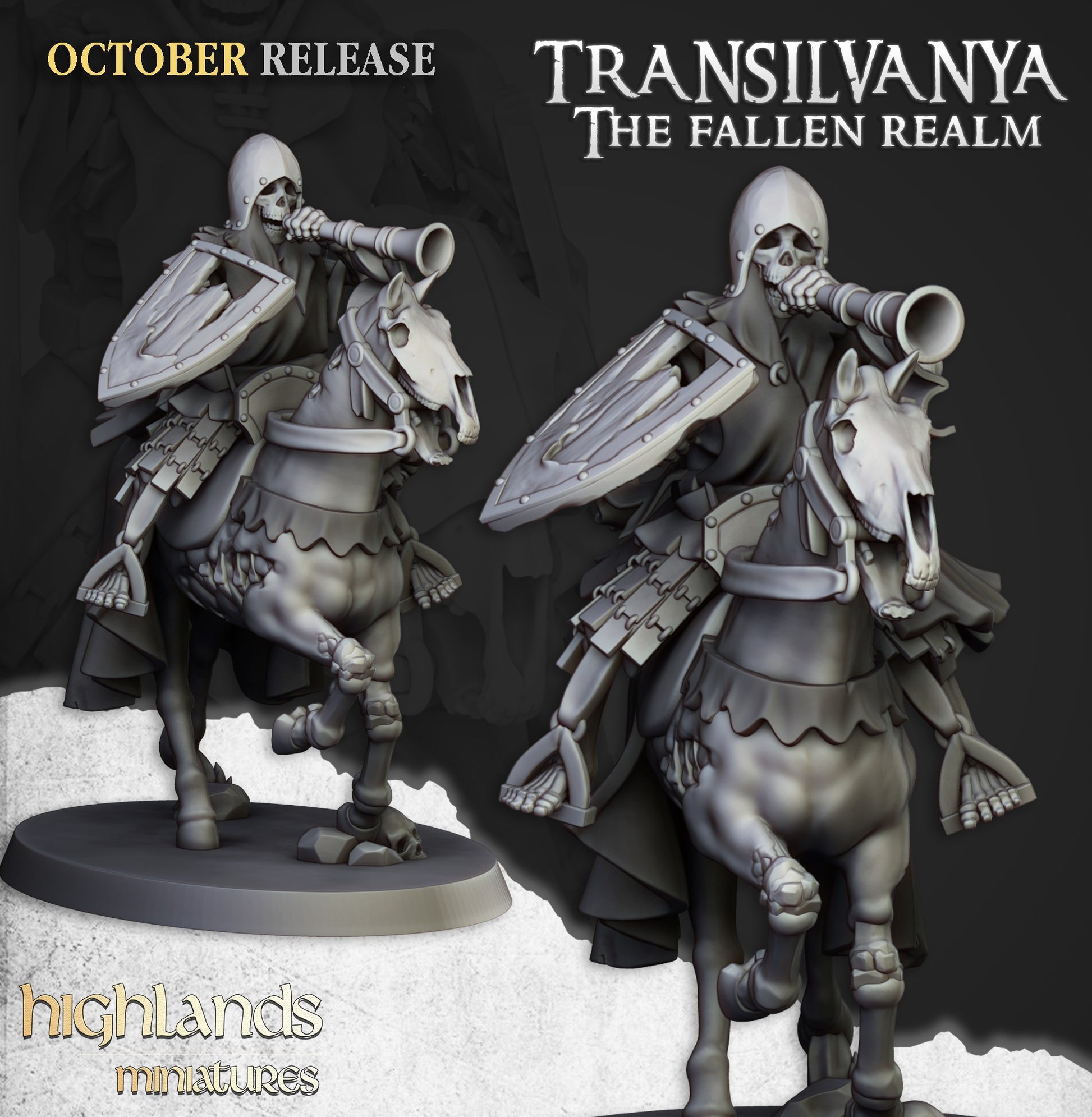 Miniatura Esqueletos Montados Condes Vampiro resina 28mm sin pintar - Drakholm