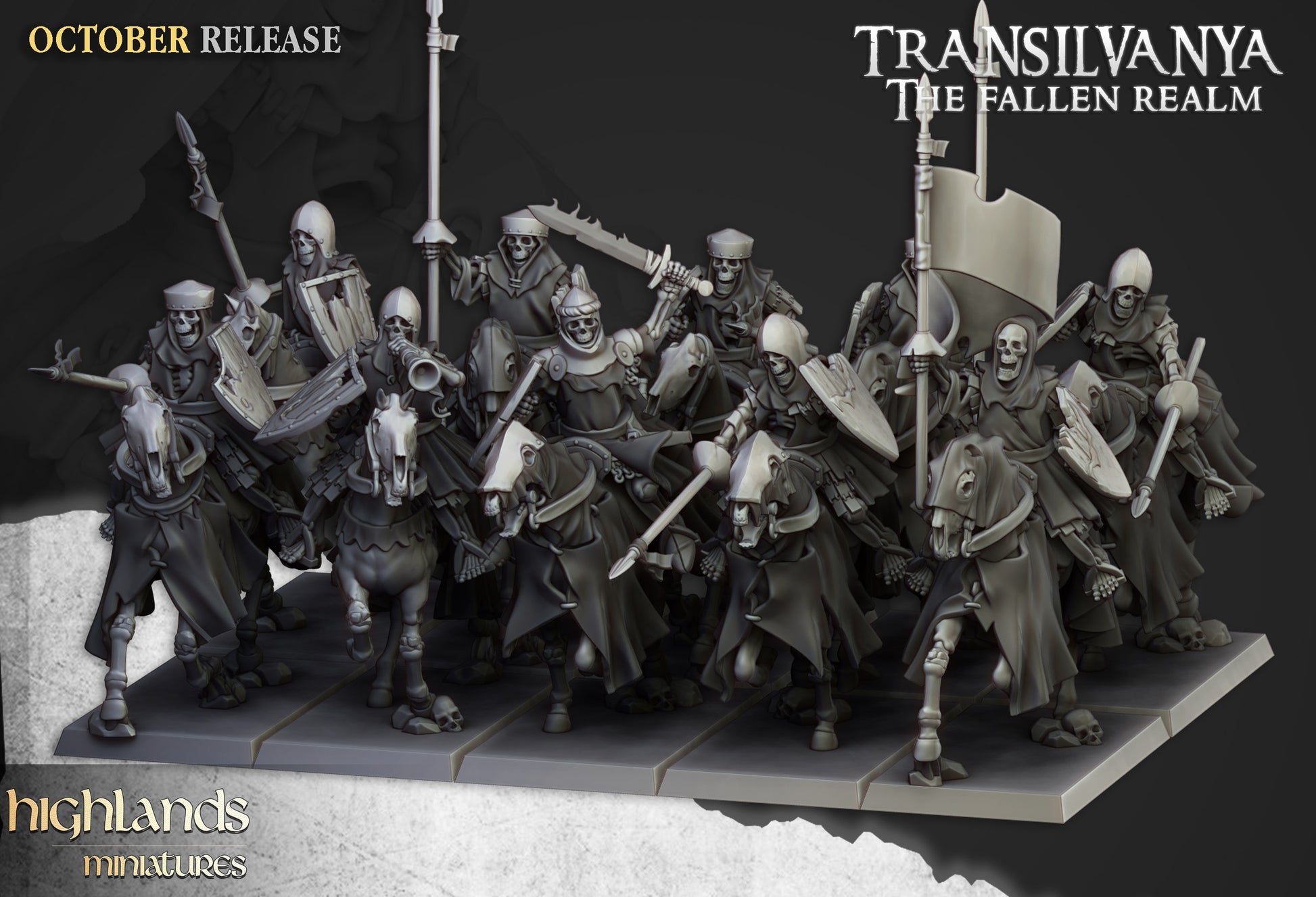 Miniatura Esqueletos Montados Condes Vampiro resina 28mm sin pintar - Drakholm