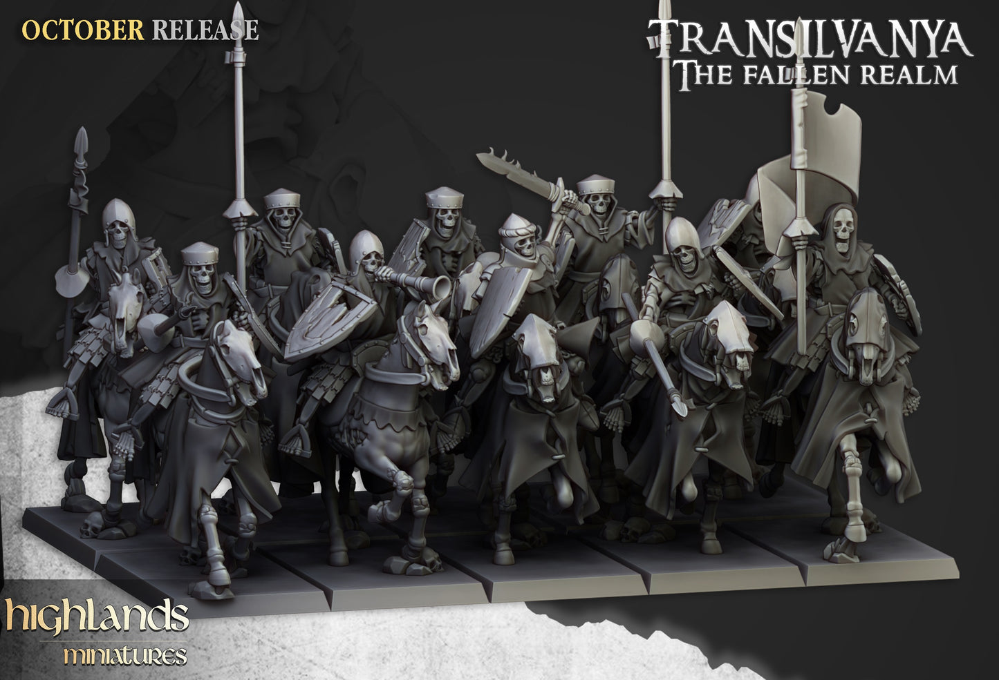 Miniatura Esqueletos Montados Condes Vampiro resina 28mm sin pintar - Drakholm