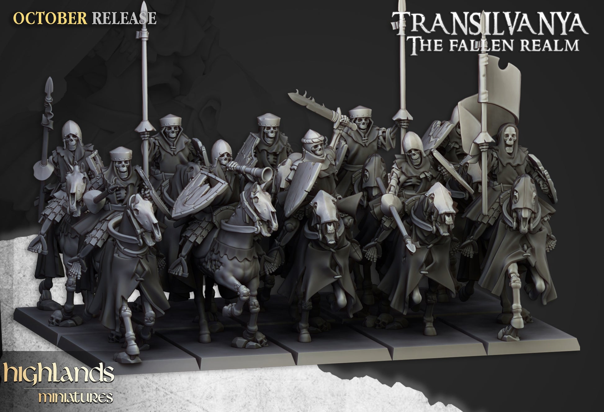 Miniatura Esqueletos Montados Condes Vampiro resina 28mm sin pintar - Drakholm