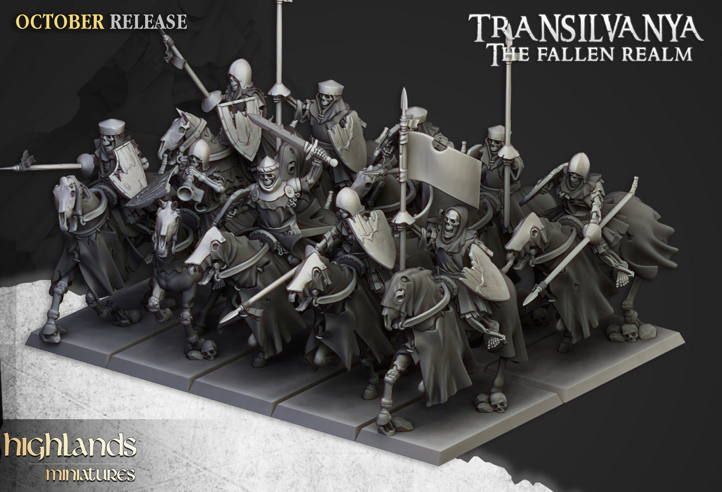 Miniatura Esqueletos Montados Condes Vampiro resina 28mm sin pintar - Drakholm