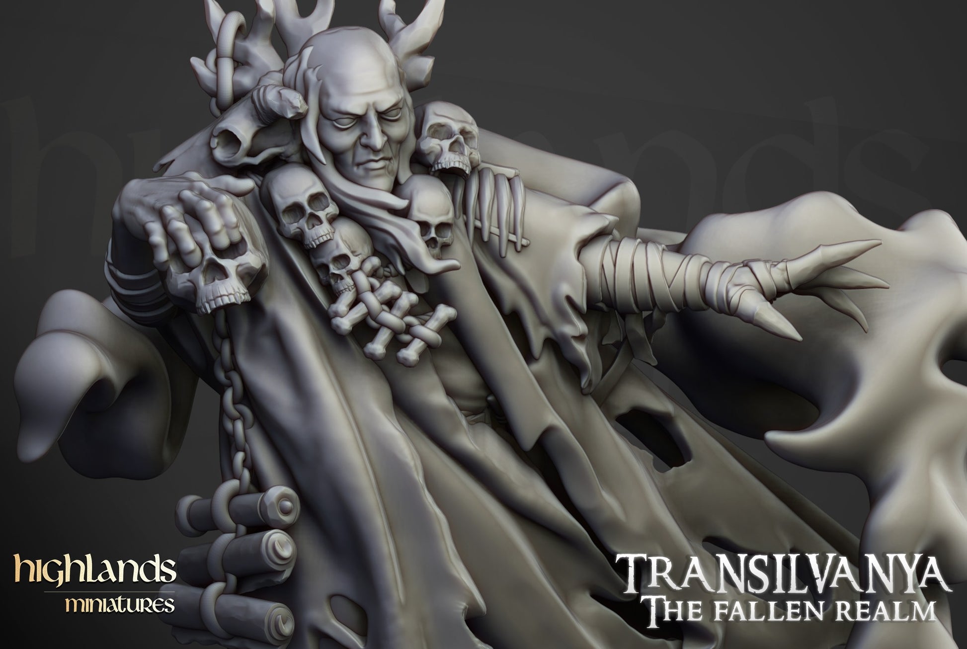 Miniatura Nigromante Condes Vampiro resina 28mm sin pintar - Drakholm