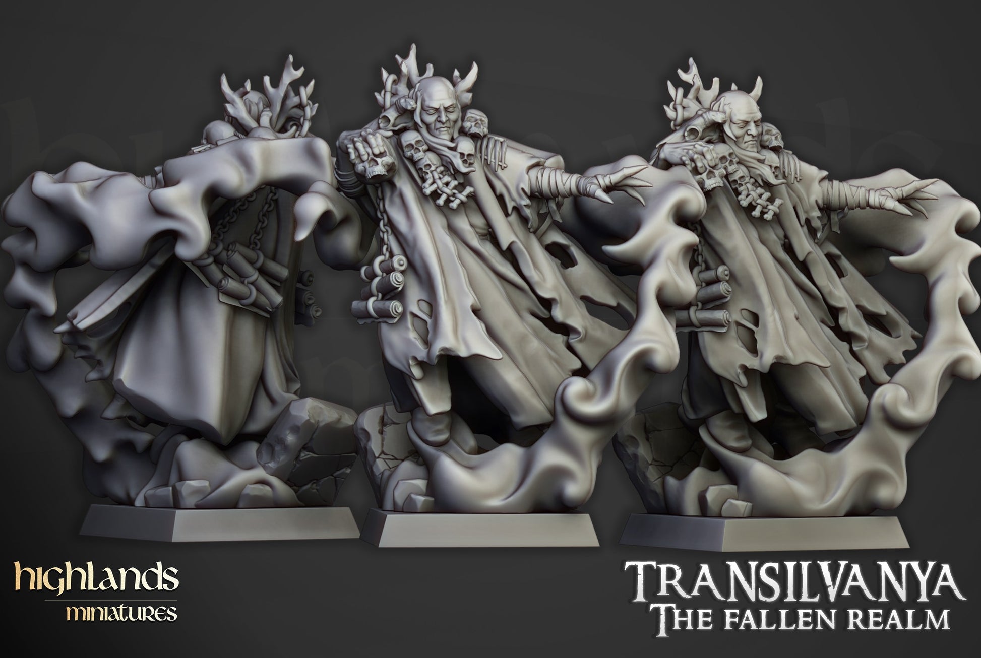 Miniatura Nigromante Condes Vampiro resina 28mm sin pintar - Drakholm