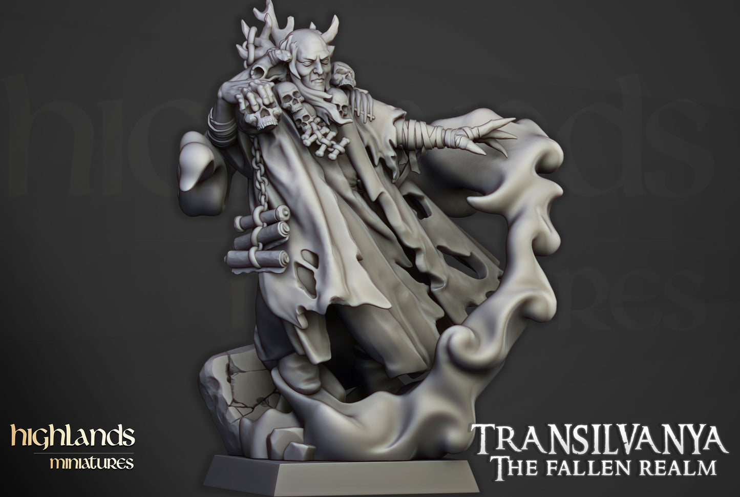 Miniatura Nigromante Condes Vampiro resina 28mm sin pintar - Drakholm