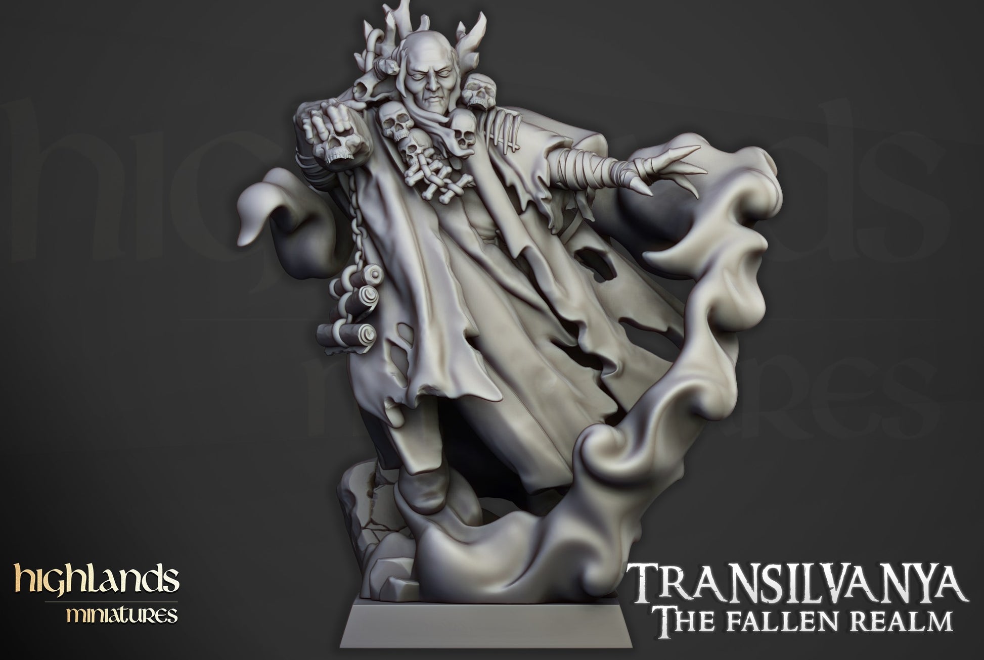 Miniatura Nigromante Condes Vampiro resina 28mm sin pintar - Drakholm