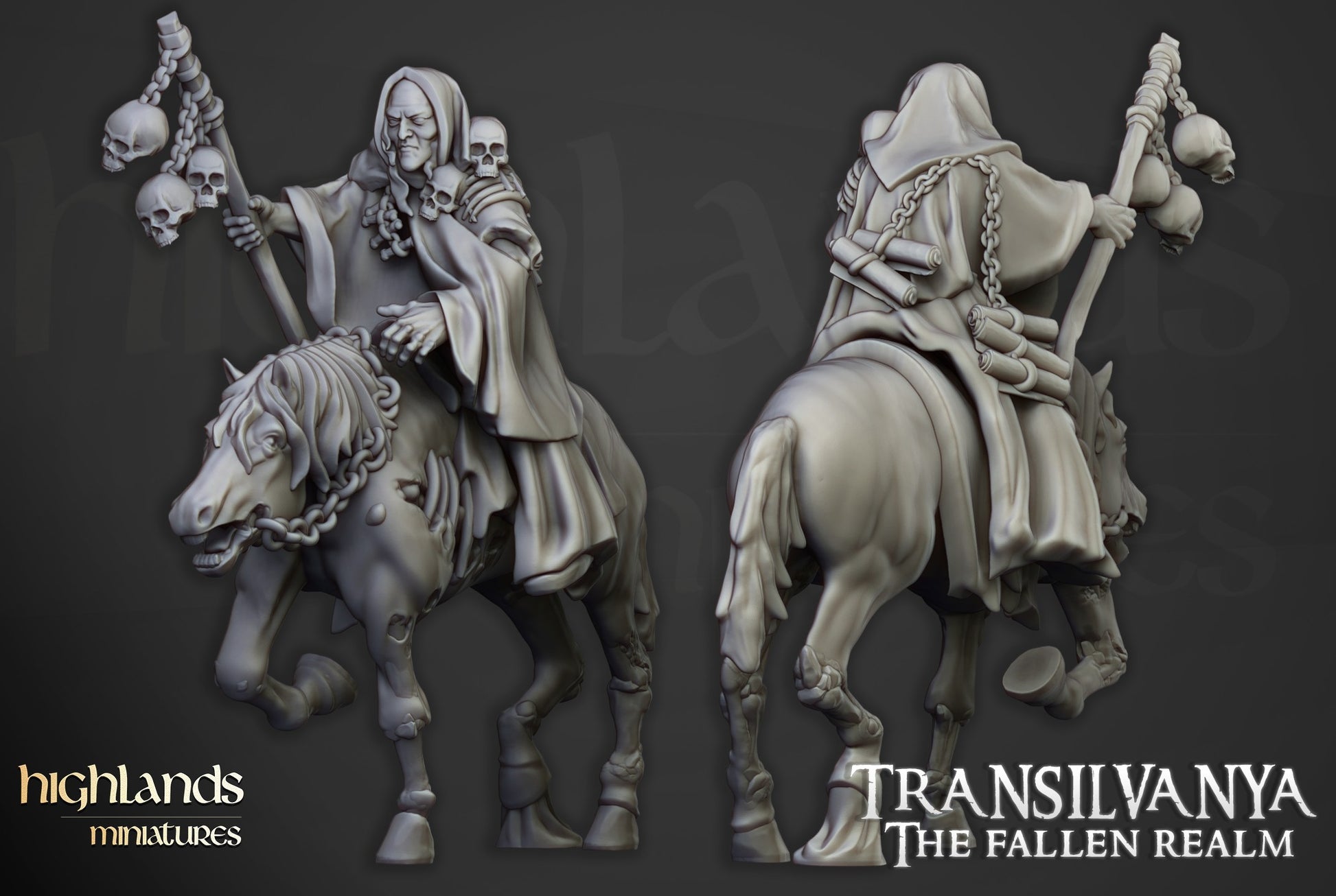 Miniatura Nigromante Condes Vampiro resina 28mm sin pintar - Drakholm
