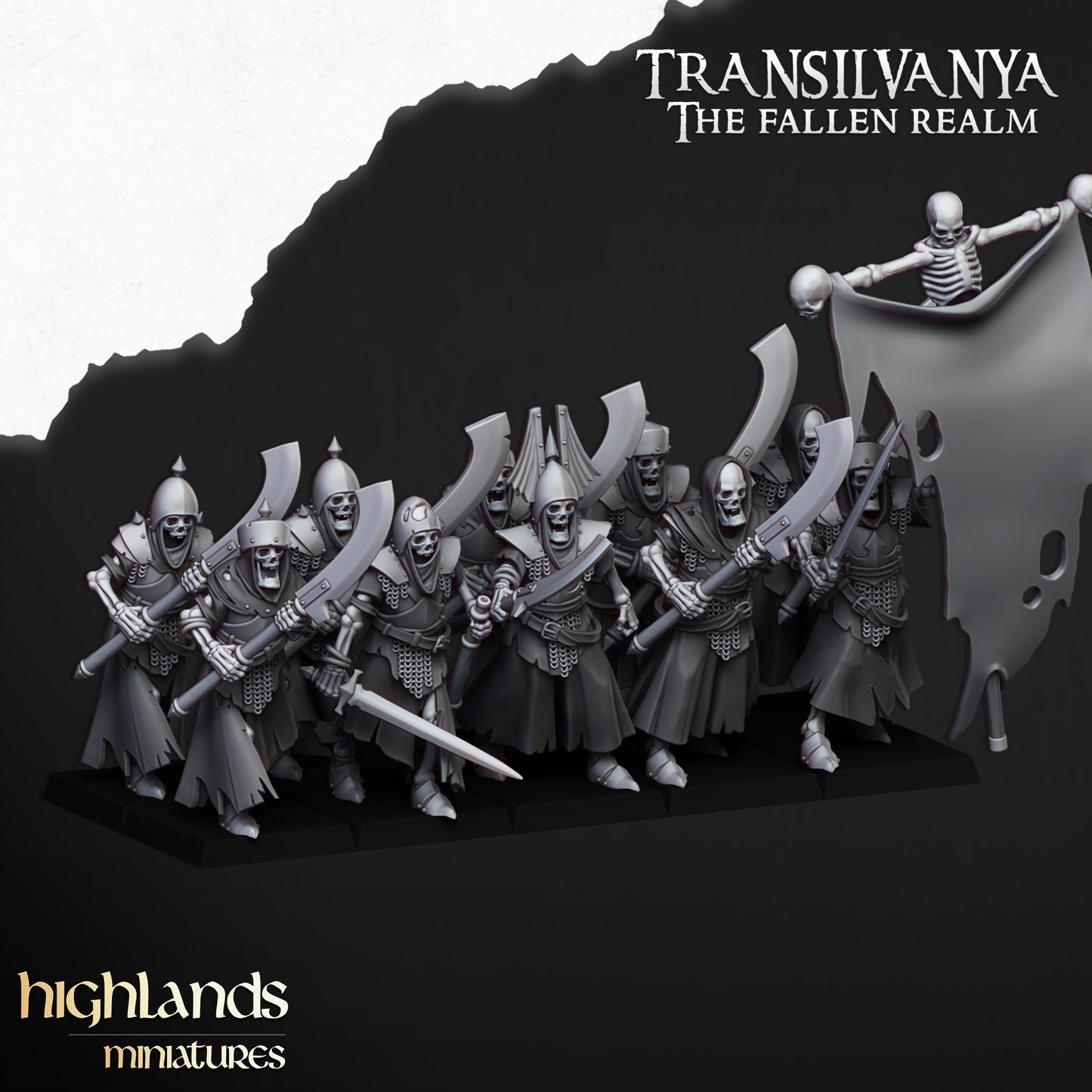 Miniatura Guardia Esquelética Condes Vampiro resina 28mm sin pintar - Drakholm