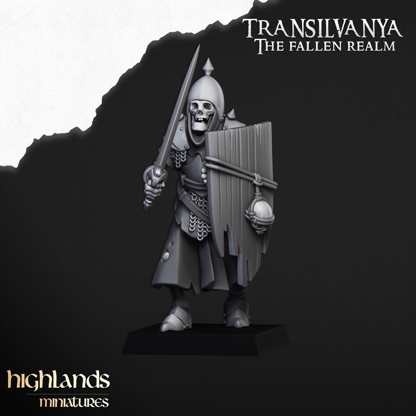 Miniatura Guardia Esquelética Condes Vampiro resina 28mm sin pintar - Drakholm