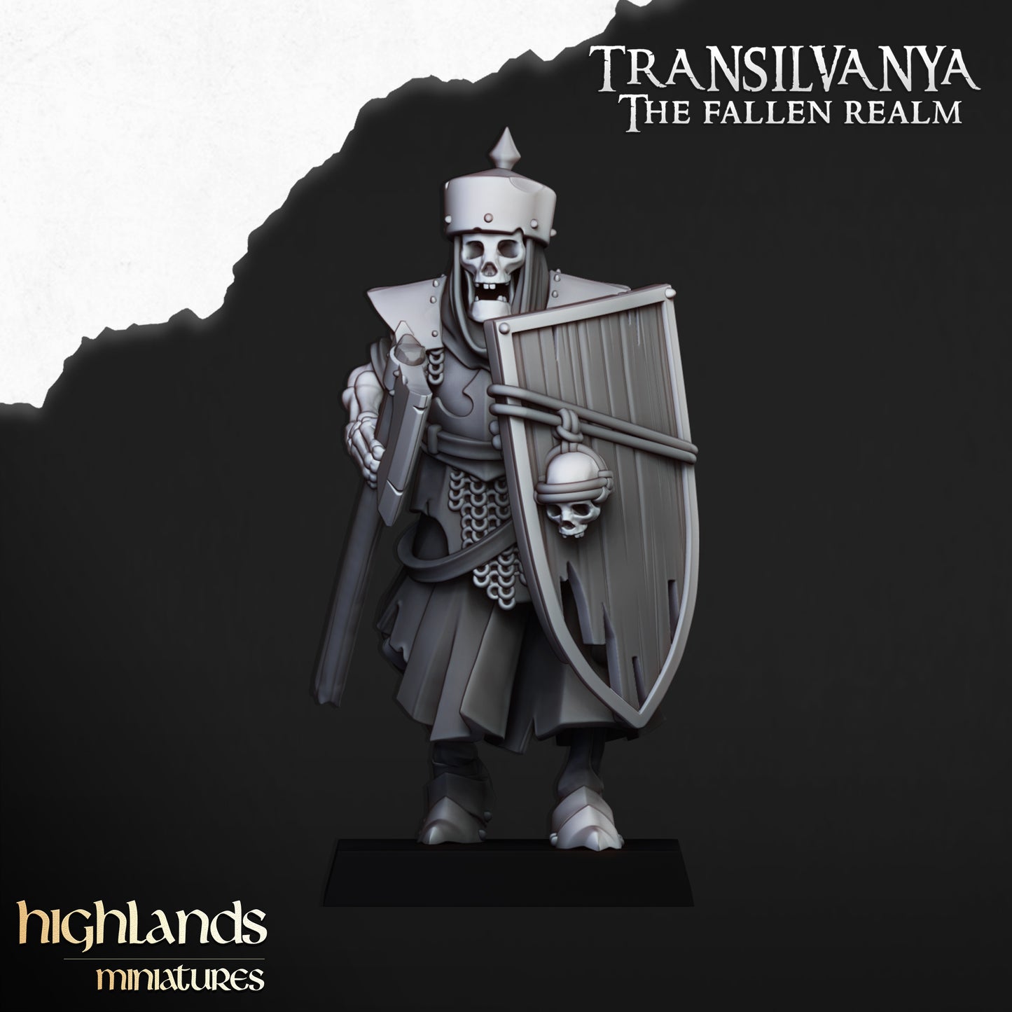 Miniatura Guardia Esquelética Condes Vampiro resina 28mm sin pintar - Drakholm